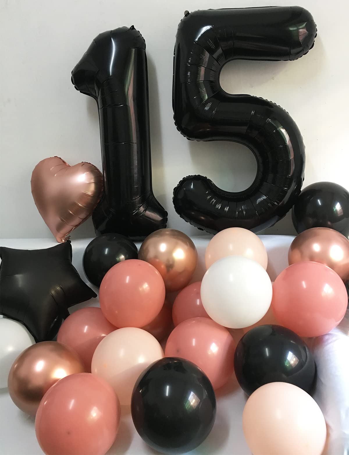 Rose Gold Sweet 15 Birthday Party Decorations for Girls - Quinceañera & Mis Quince Años Party Supplies with Cake Topper, Balloons & Banner (Dusty Rose) | Perfect for 15th Birthday Celebrations, Quinceañera Parties & Milestone Decorations
