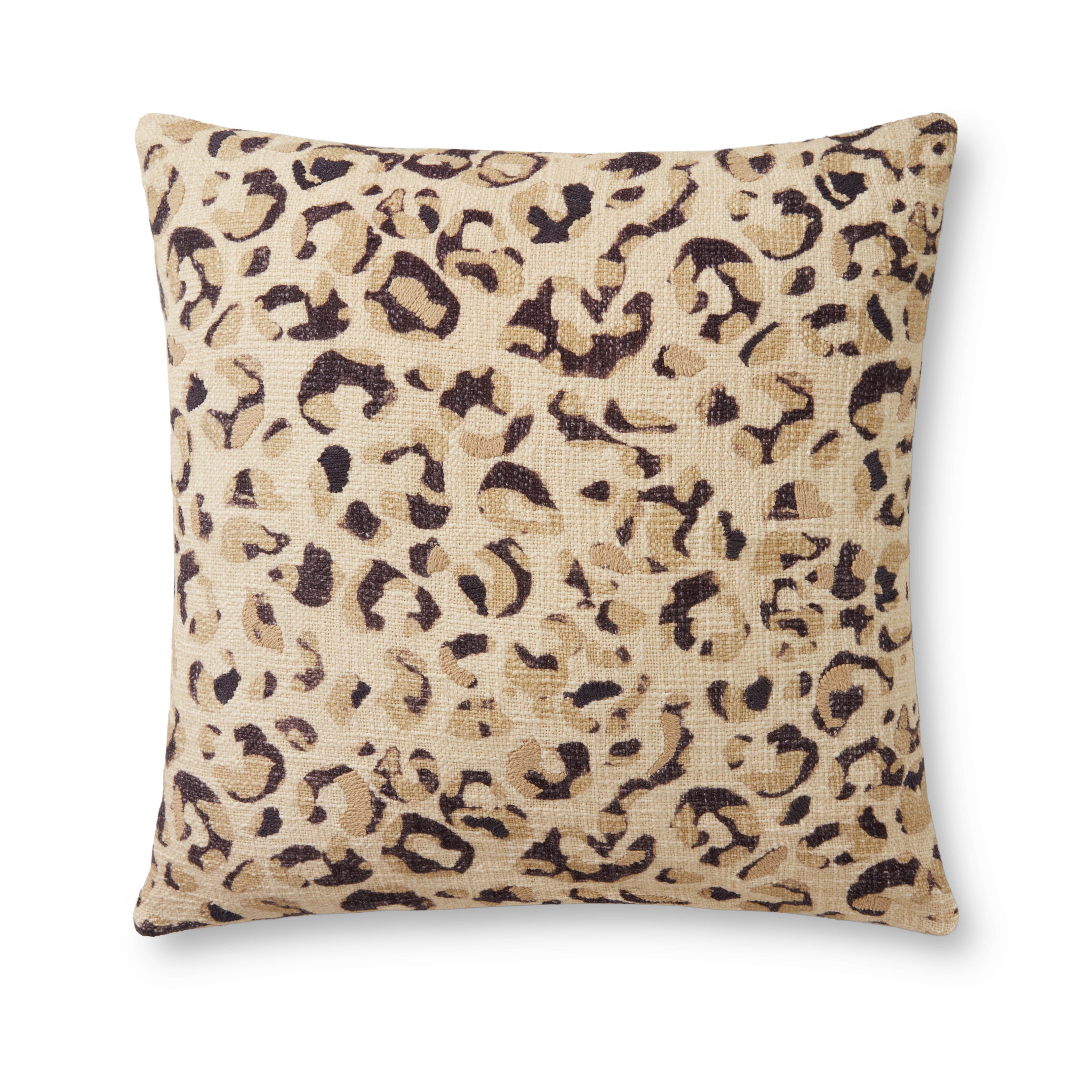 Loloi Decorative Throw Pillow Cover PLL0056 - Ivory & Black Geometric Pattern - Perfect for Sofa, Bed, or Living Room Decor