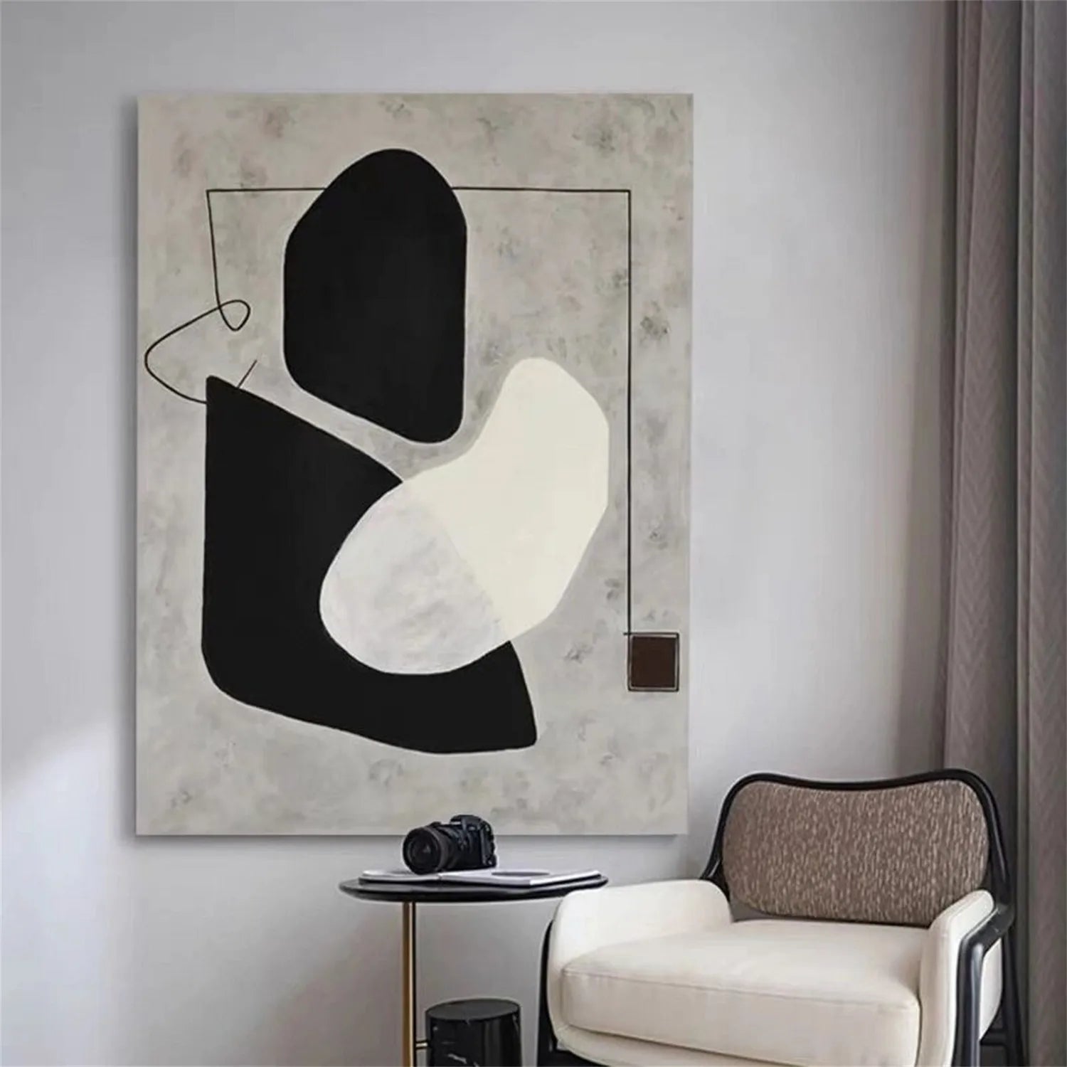 Abstract Painting #AB 158 - Modern Wall Art for Home & Office Decor | Handmade Canvas Artwork for Living Room, Bedroom, or Gift