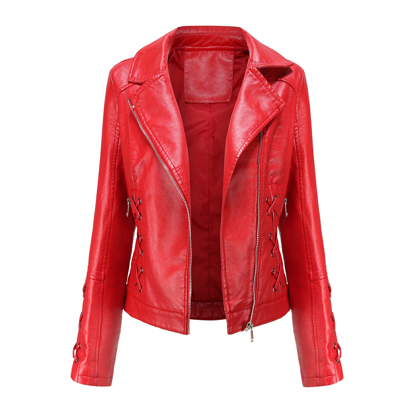 Women's Custom Tweed & Faux Leather Moto Jacket - Plus Size Biker Coat for Casual & Motorcycle Riding | Stylish Sports Blazer for Office & Outdoor Wear