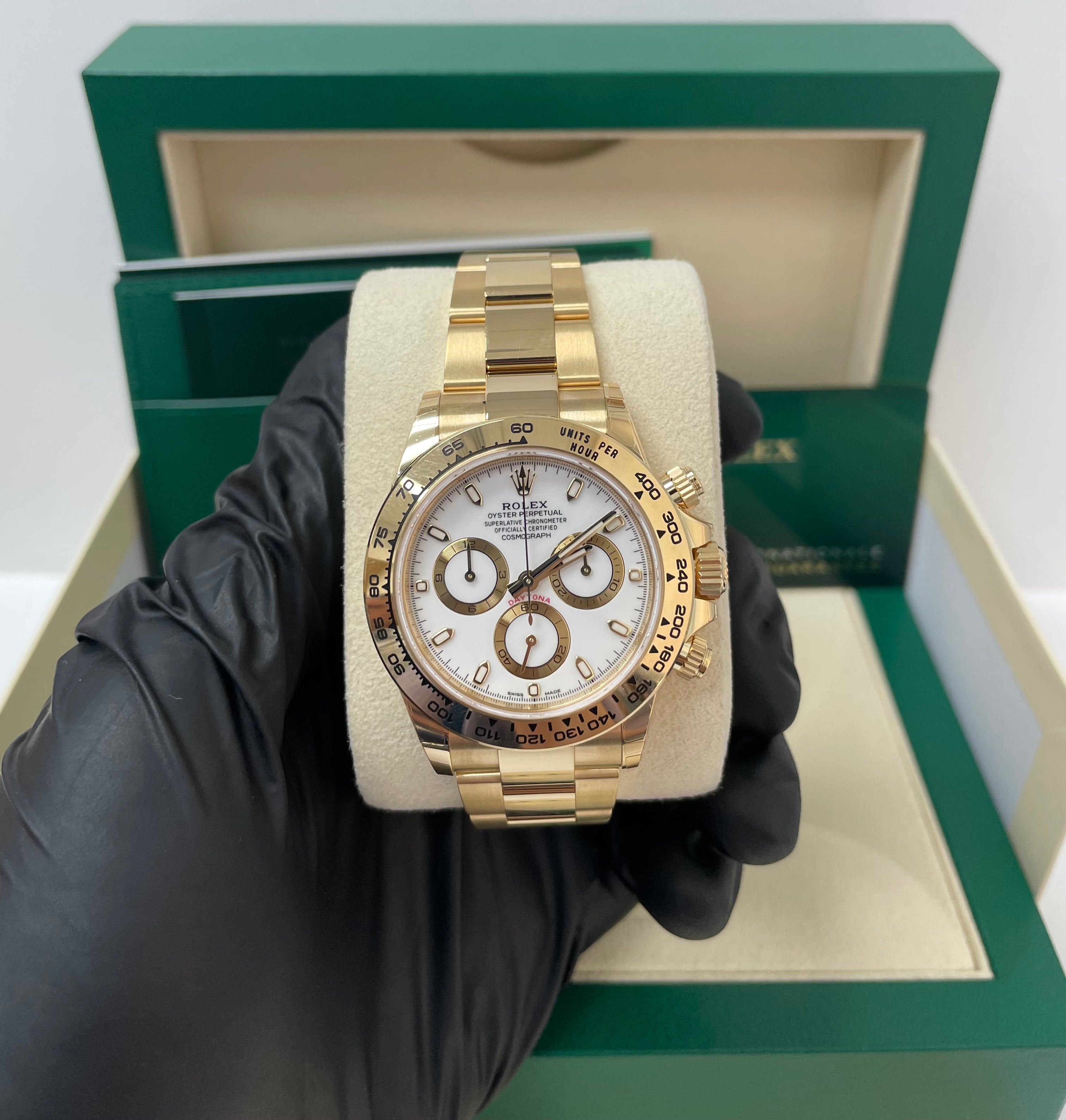 Rolex Cosmograph Daytona 40mm 18K Yellow Gold Men's Watch with White Index Dial - Ref.116508 | Luxury Chronograph Timepiece for Business, Racing & Special Occasions