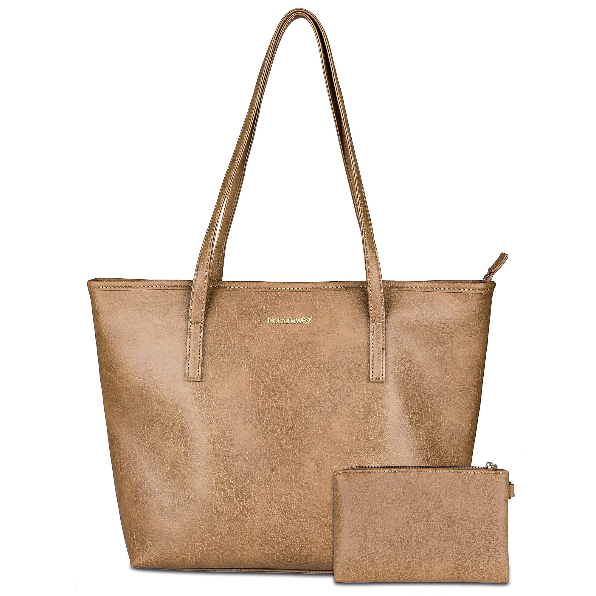 Montana West Large Vegan Leather Tote Bags for Women - Stylish Top Handle & Shoulder Handbags | Perfect for Work, Travel & Everyday Use