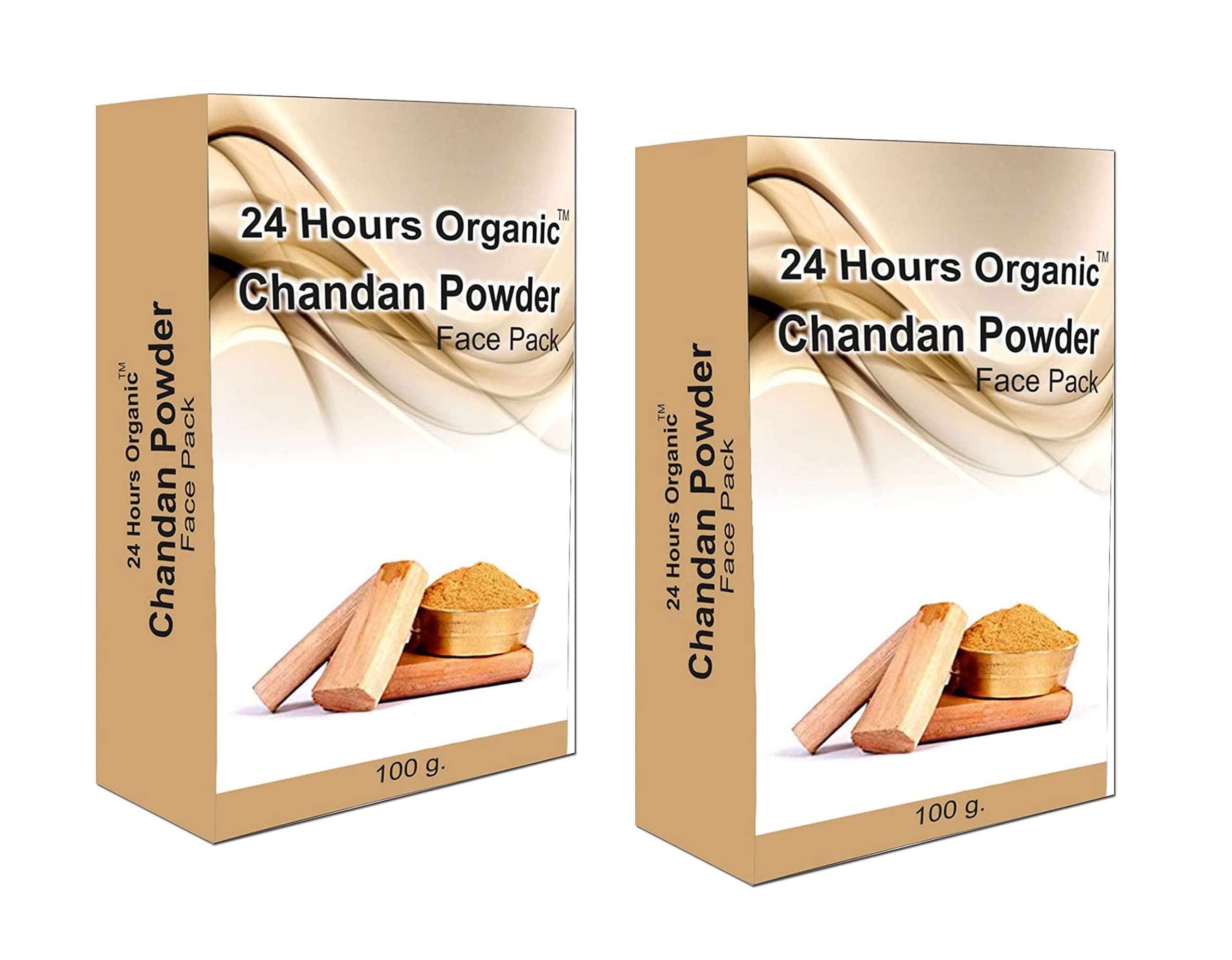 24 Hours Organic Sandalwood Powder for Face Pack - Glowing & Soft Skin Treatment - Deep Cleansing, Blackhead Removal, Anti-Acne Solution (200g) with Free Rose Water (60ml×2=120ml) - Perfect for Daily Skincare Routine & Spa Treatments