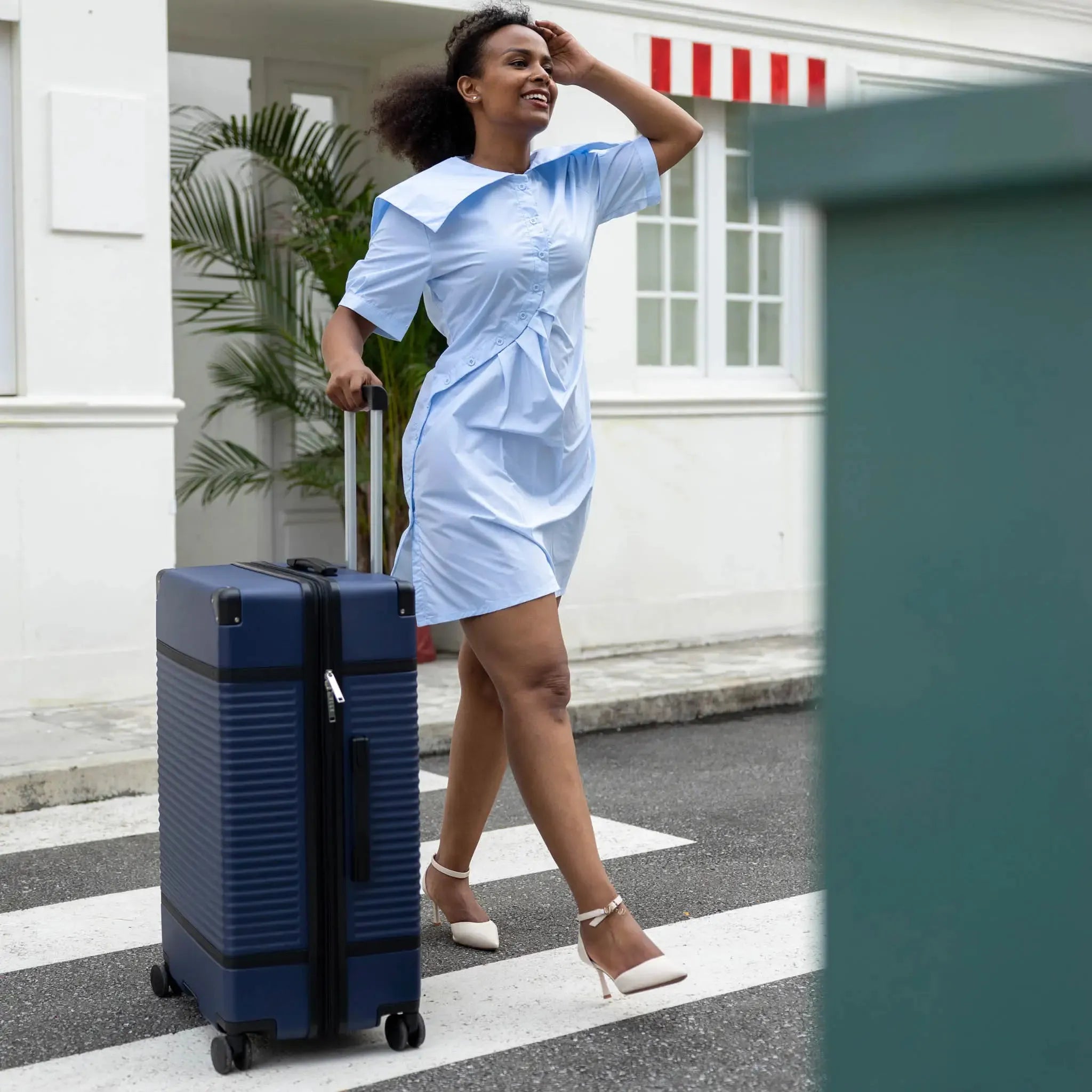 Vintage Expandable 3-Piece Luggage Set by Belleville - Lightweight Spinner Suitcase for Travel, Business Trips & Weekend Getaways