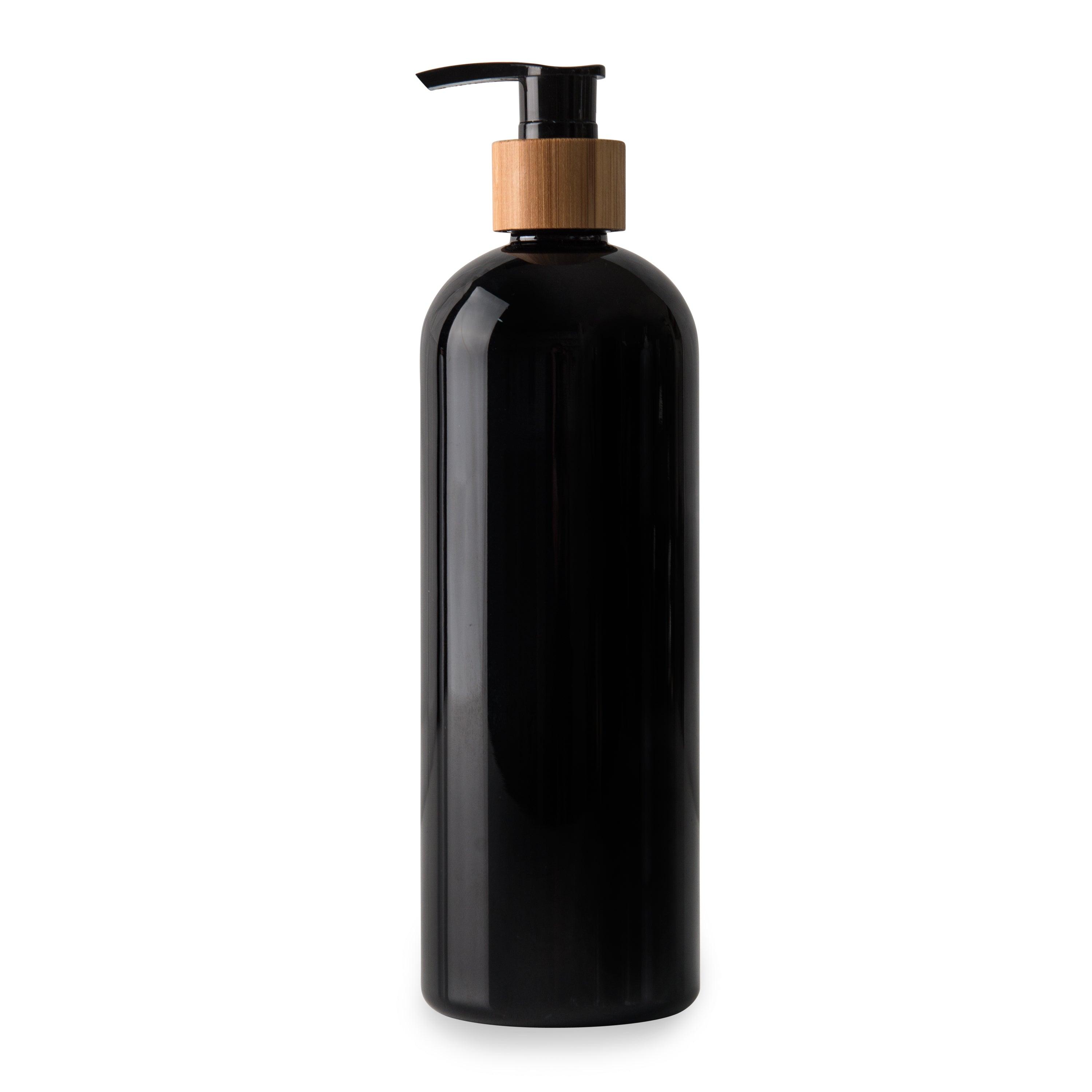 500ml Black Plastic Pump Bottle - Refillable & Leak-Proof for Lotions, Shampoos & Liquid Soaps - Perfect for Home, Salon & Travel Use