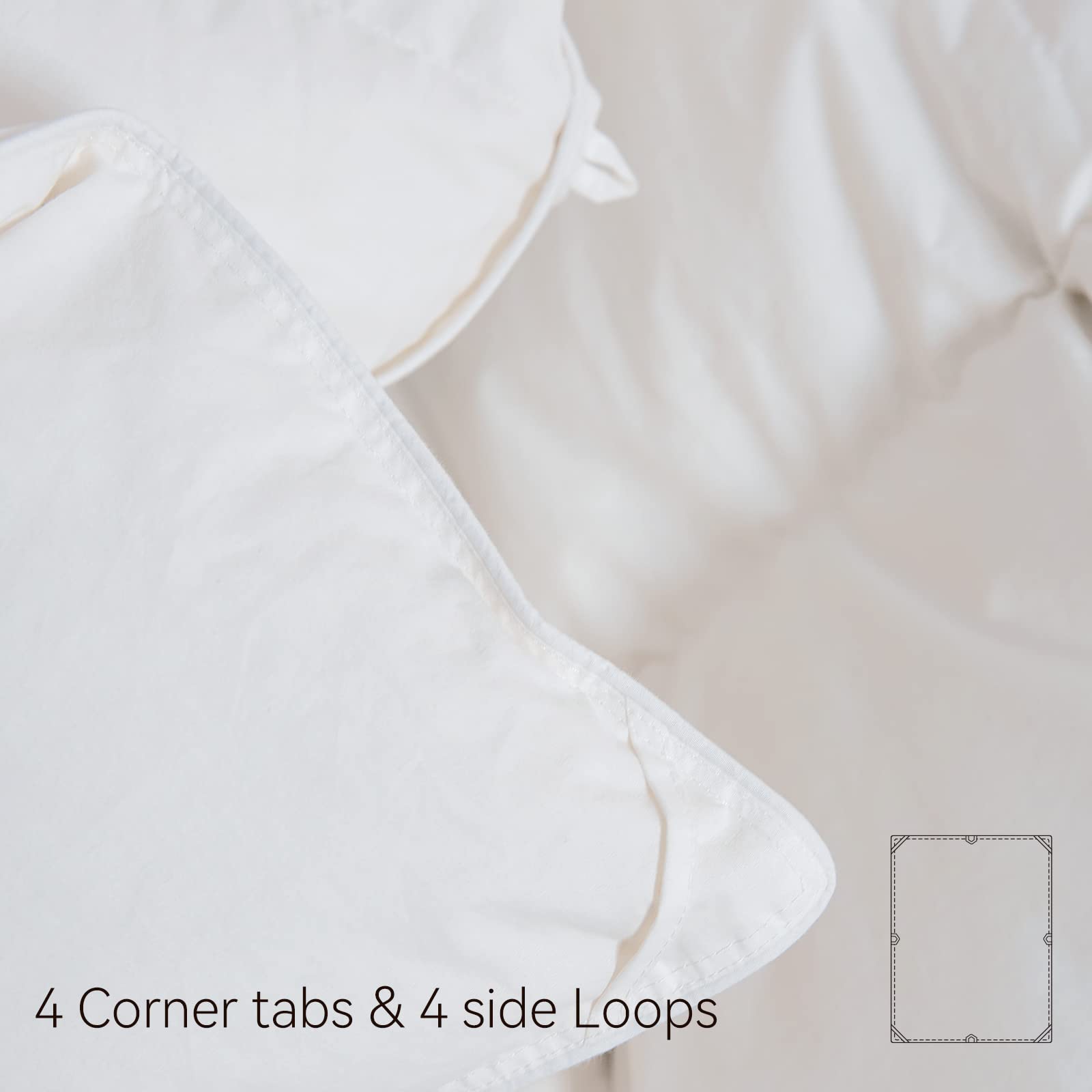 Luxury Feather Down Comforter California King Size 108