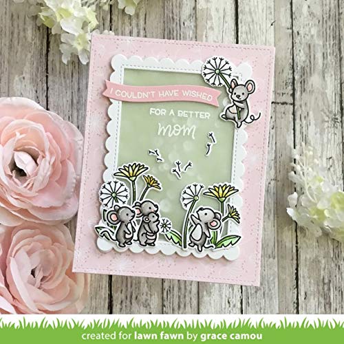 Lawn Fawn Dandy Day 4x6 Clear Stamp Set with Matching Craft Die Set (LF2217 & LF2218) - 2-Piece Bundle for Card Making, Scrapbooking & DIY Paper Crafts