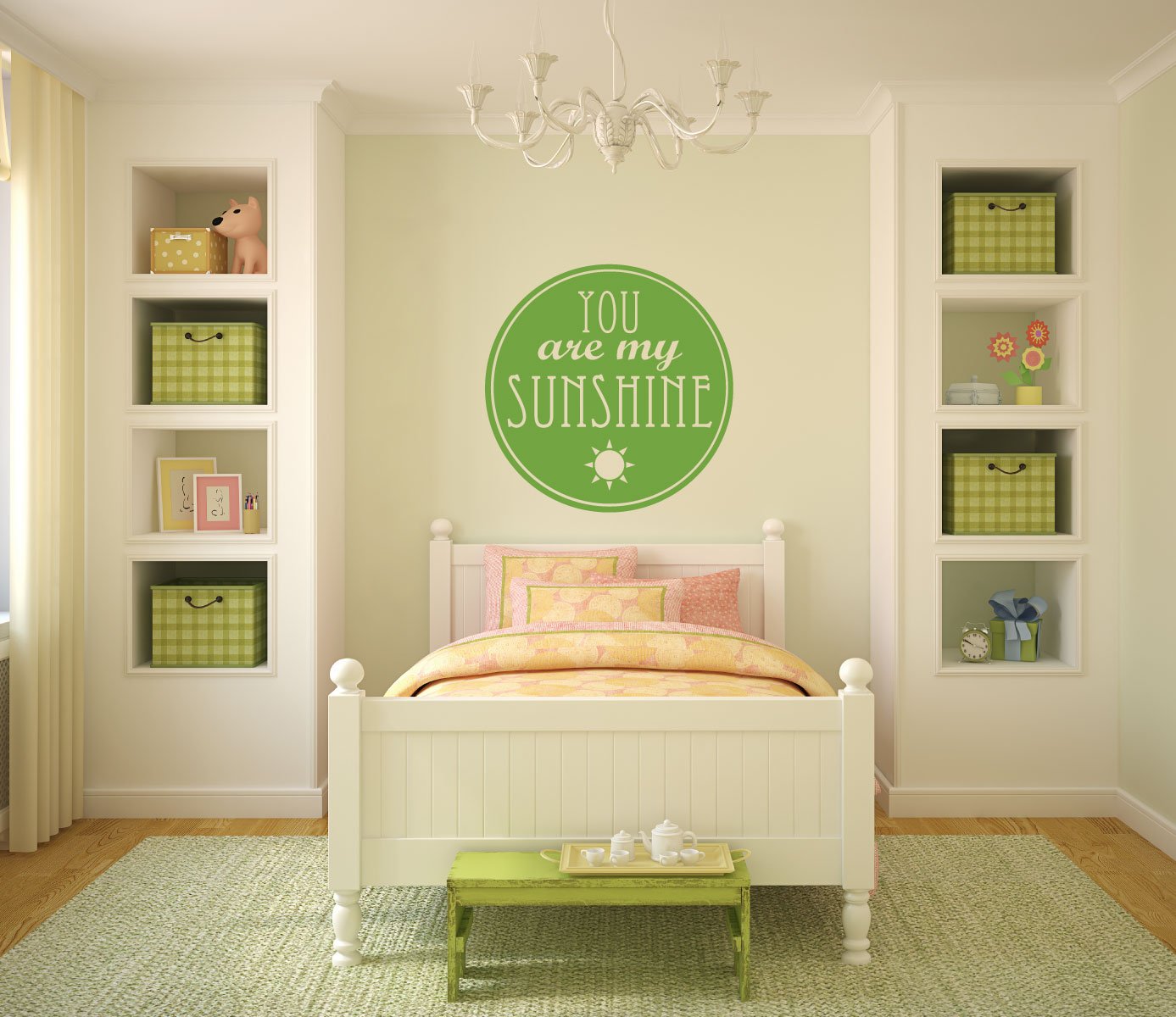 You Are My Sunshine Vinyl Wall Decal - Removable Home Decor for Living Room, Bedroom, Kitchen - Perfect for Nursery, Office & DIY Home Styling