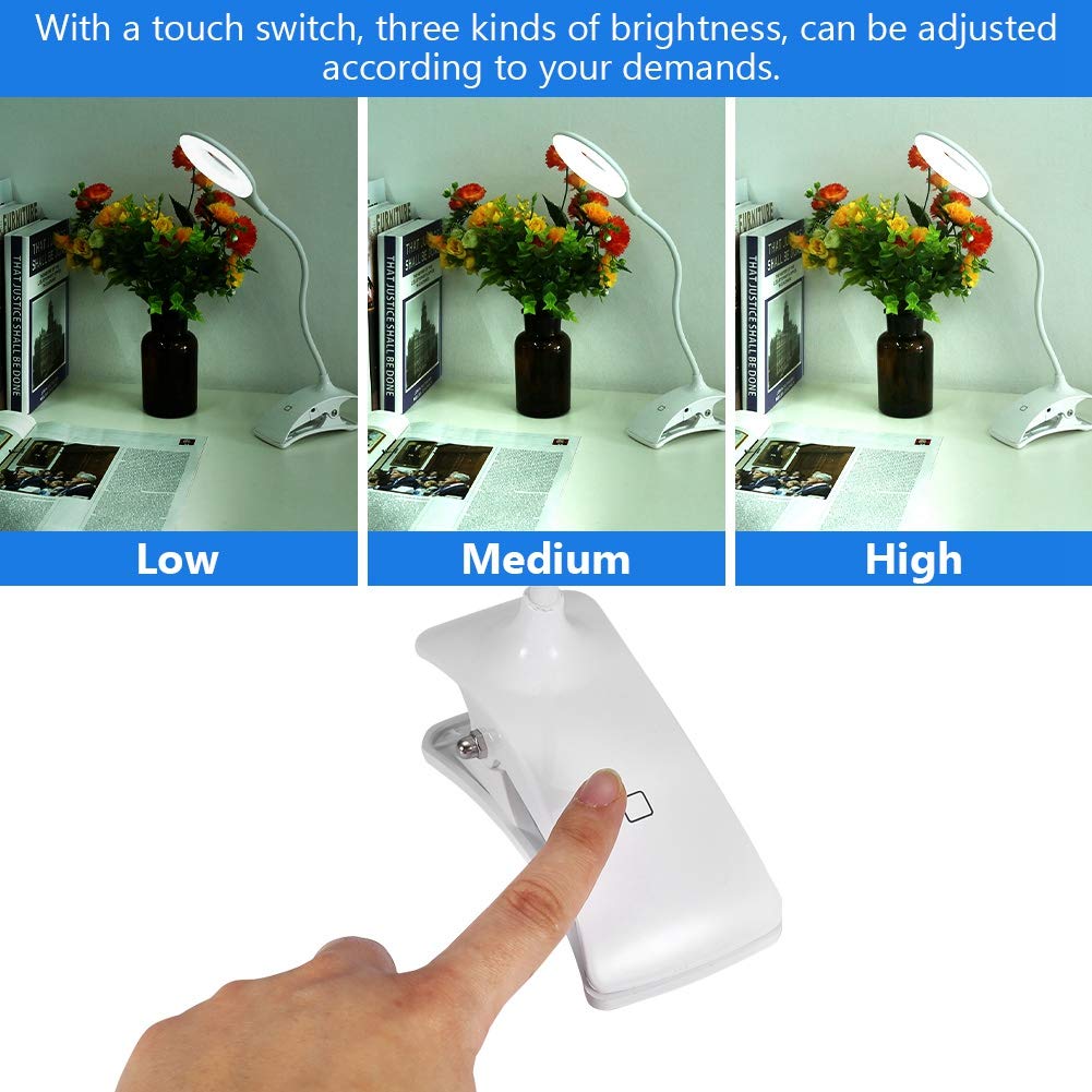 Energy-Saving LED Desk Lamp with Adjustable Brightness & Flexible Gooseneck - Perfect for Home Office, Study Room, Dormitory & Cafe Workspaces