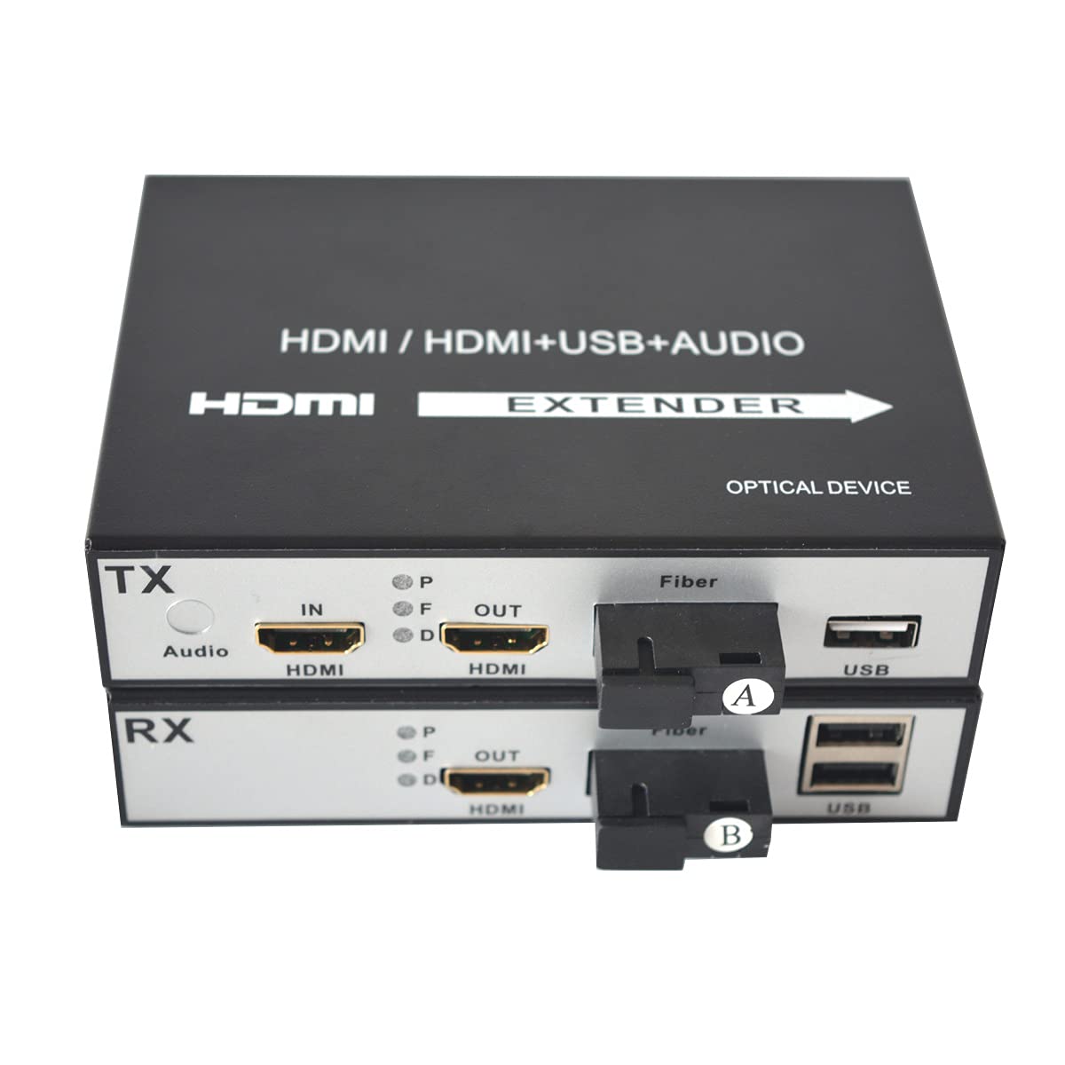 HDMI Over Fiber Optic Extender SC with KVM & Loop Out - Single Mode (20Km) & Multimode (500M) - Perfect for Long-Distance AV Transmission in Conference Rooms & Digital Signage