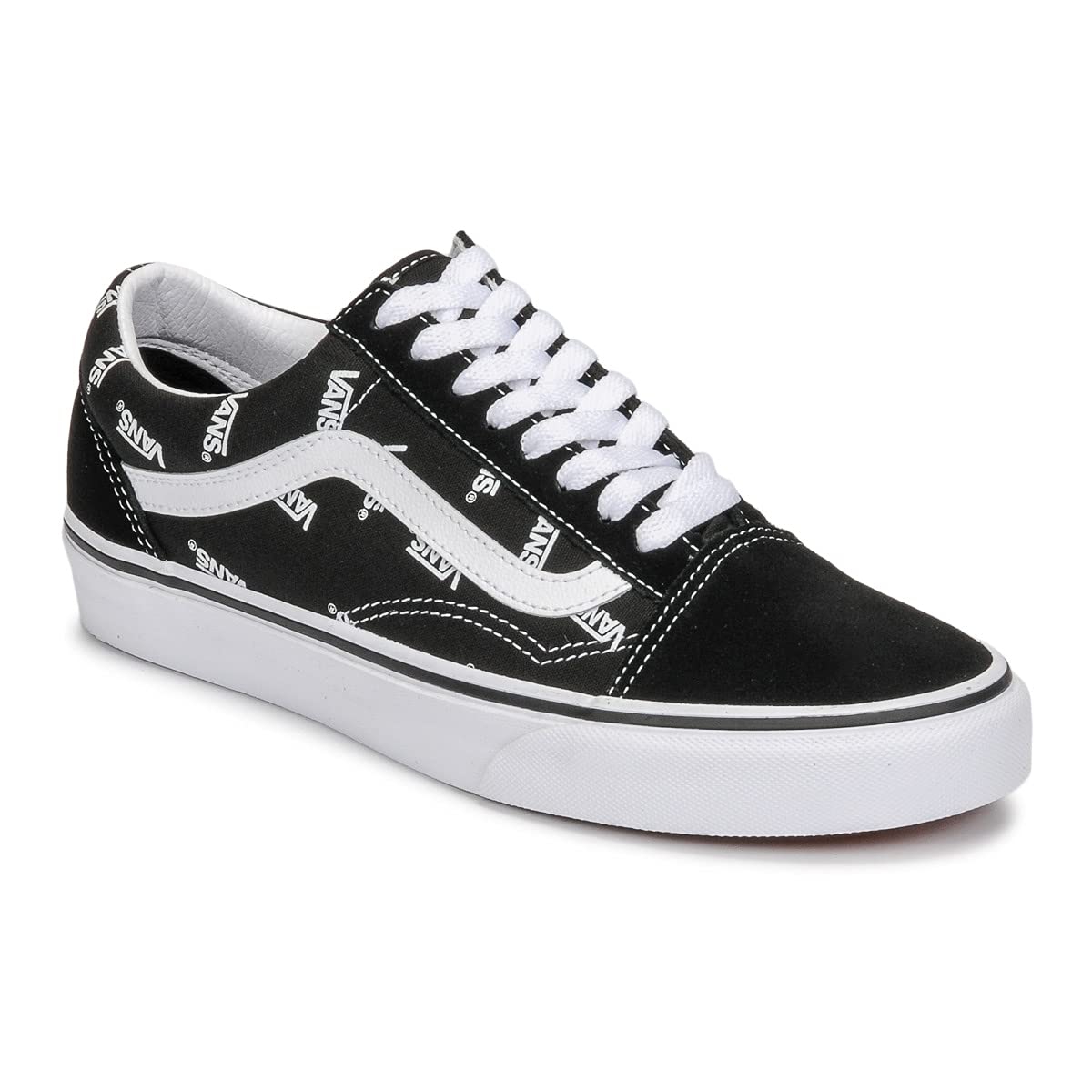 VANS Old Skool Classic Skate Shoes - Black & White (Size 7) | Authentic Canvas Sneakers for Men & Women | Perfect for Streetwear, Skateboarding & Casual Fashion