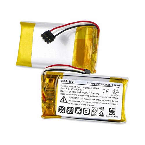 Synergy Digital Empire Wireless Headset Replacement Batteries - 3 Pack Li-Polymer 3.7V 240mAh for Logitech 981-000341 Headset | Perfect for Office, Gaming & Remote Work Headsets
