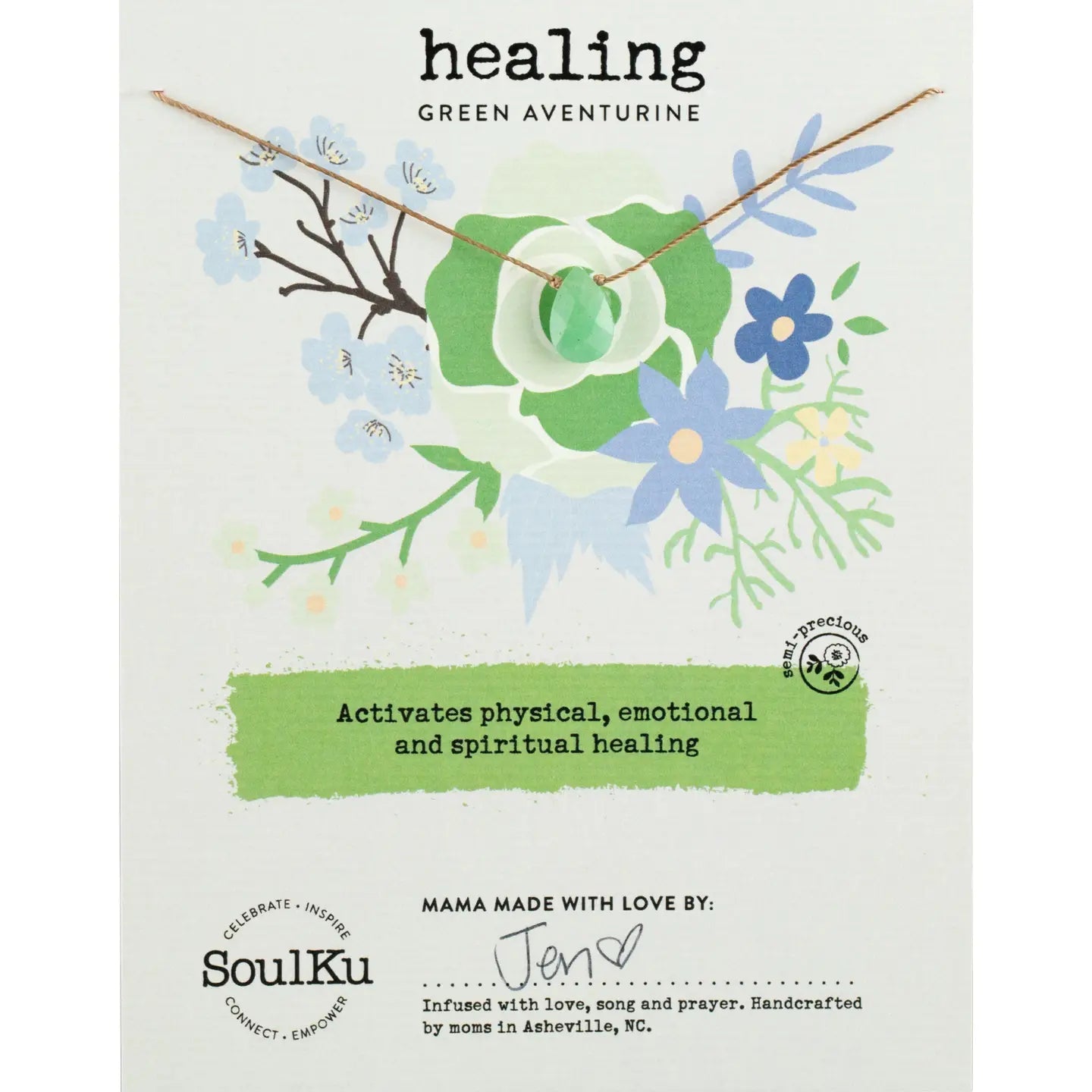 Healing Green Aventurine Necklace for Women - Natural Stone Jewelry for Stress Relief & Positive Energy | Perfect for Meditation, Yoga & Spiritual Healing