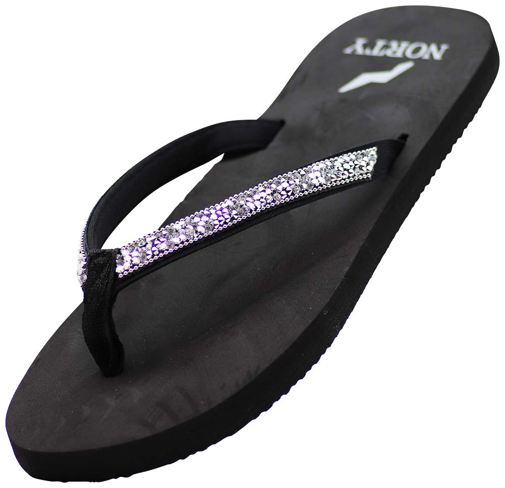 NORTY Women's Casual Flip Flop Thong Sandals - Comfortable Beach, Pool & Everyday Wear - Lightweight Summer Slides for Walking, Travel & Lounging