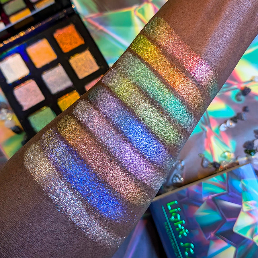 Badtothebrow Multichromatic Light Scattering Eyeshadow Palette - Vibrant Makeup for Party, Festival & Special Occasions
