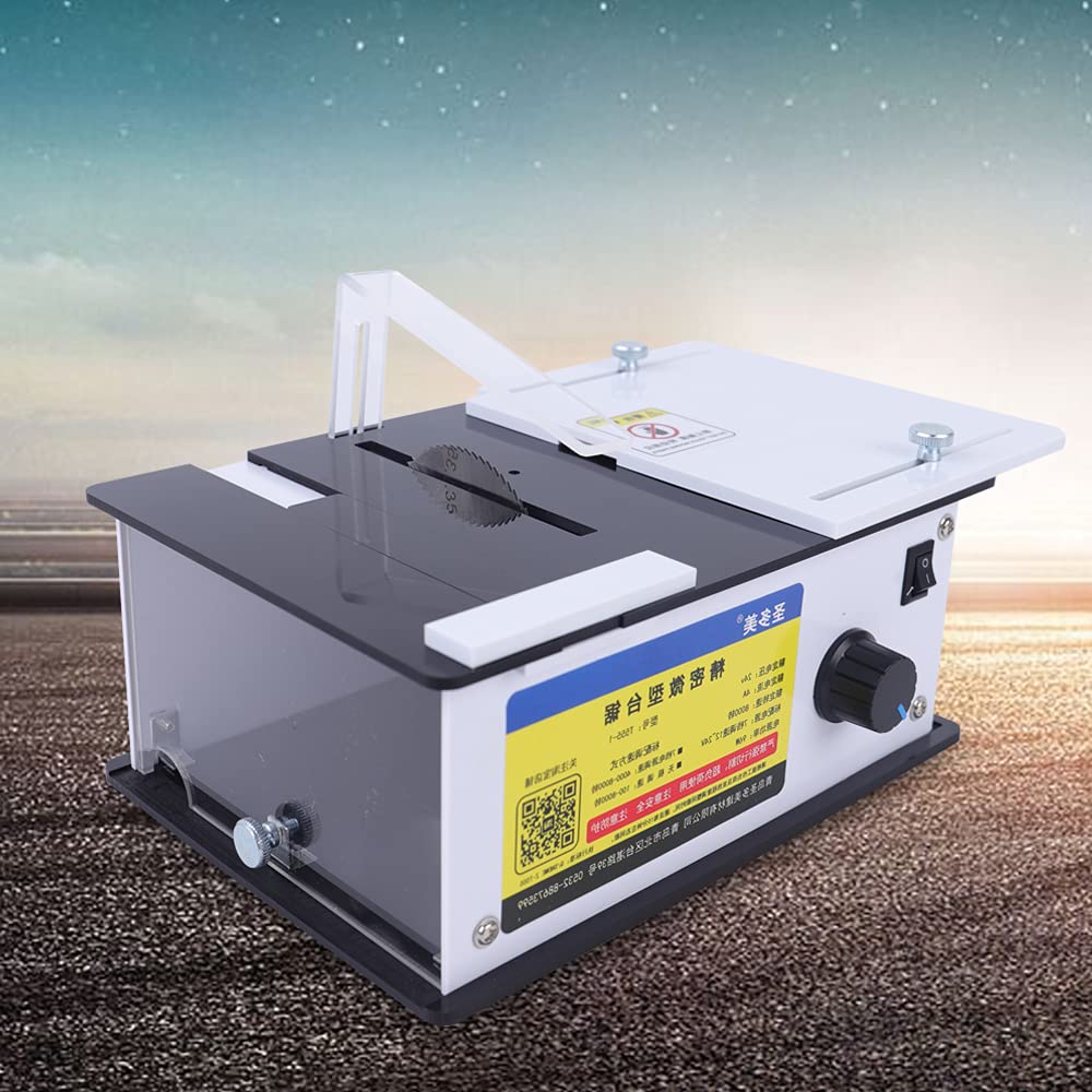 LOYALHEARTDY Mini Electric Table Saw - 8000RPM Portable Precision Woodworking Bench Saw with 60mm HSS Blade | DIY Projects, Home Workshop & Crafting Tool