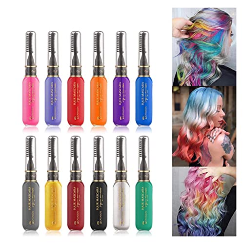 Temporary Hair Dye Spray for Kids & Adults - Washable Hair Color Chalk & Mascara for Instant Highlights | Perfect for Halloween, Cosplay, Parties & DIY Styling