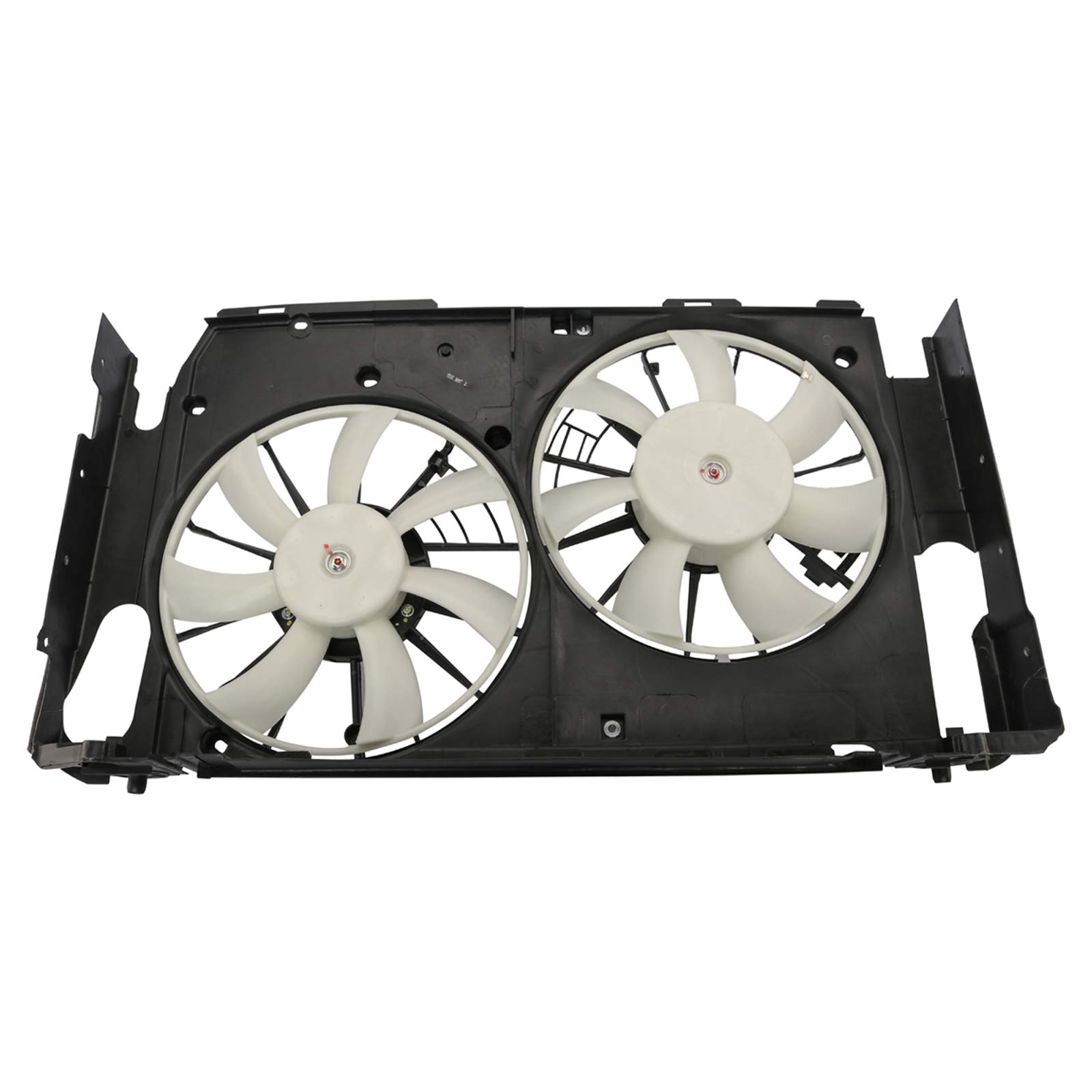 TRQ Radiator Dual Cooling Fan Assembly for 2006-2012 Toyota RAV4 - Replacement for TO3117102 - High Performance Cooling System Part for Engine Overheating Prevention - Perfect for Off-Roading, Towing & Hot Weather Driving