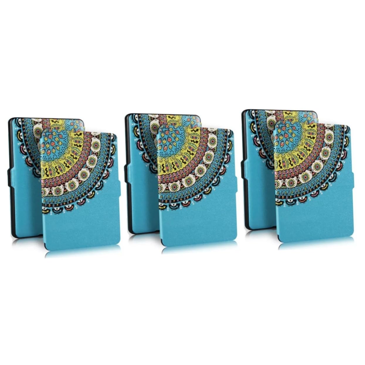 Angoily 3-Pack Ultra Thin Protective Case for Kindle Paperwhite 1/2/3 - Lightweight E-Reader Cover for Travel, Reading & Daily Use