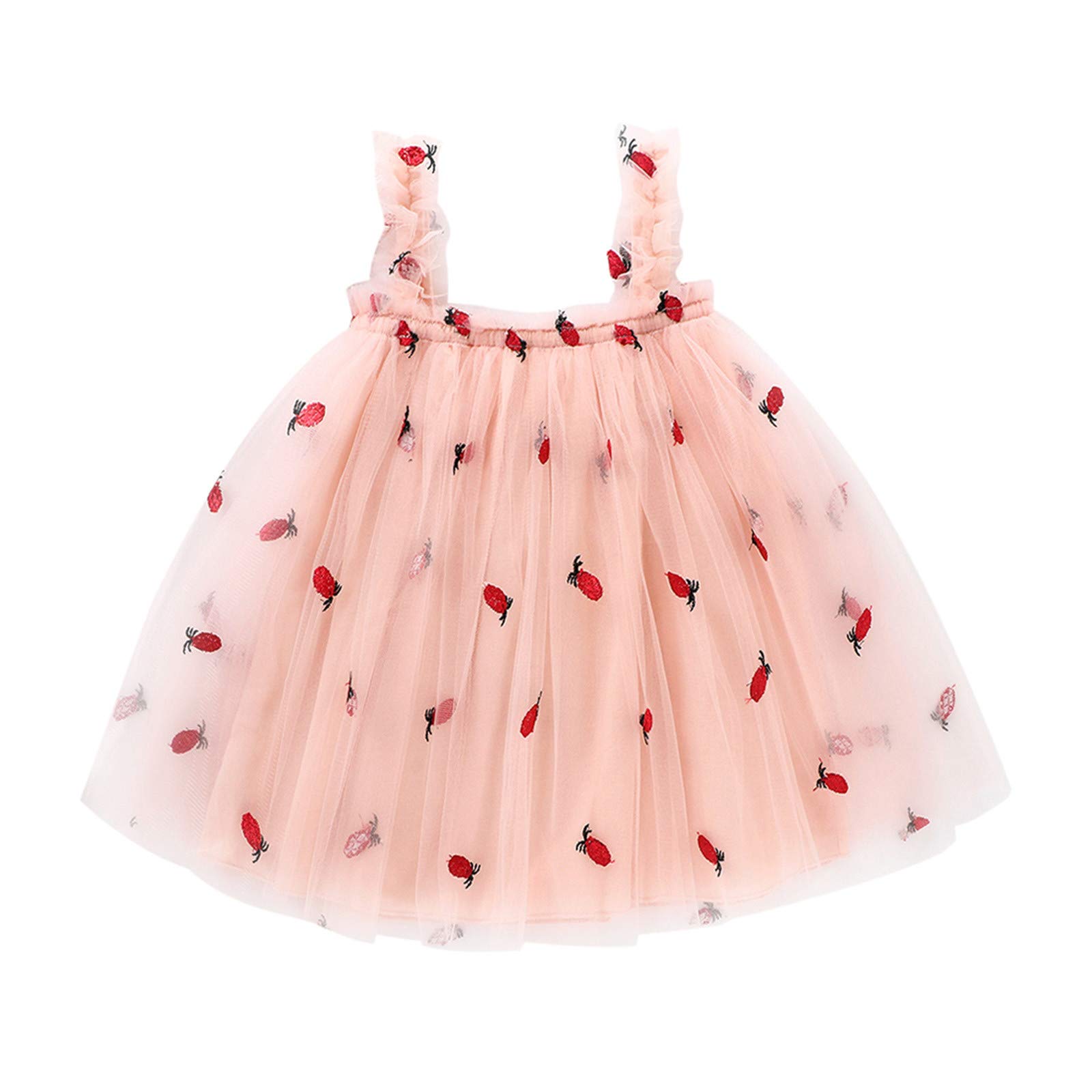 Pineapple Sleeveless Princess Dress for Baby Girls - Party & Photo Shoot