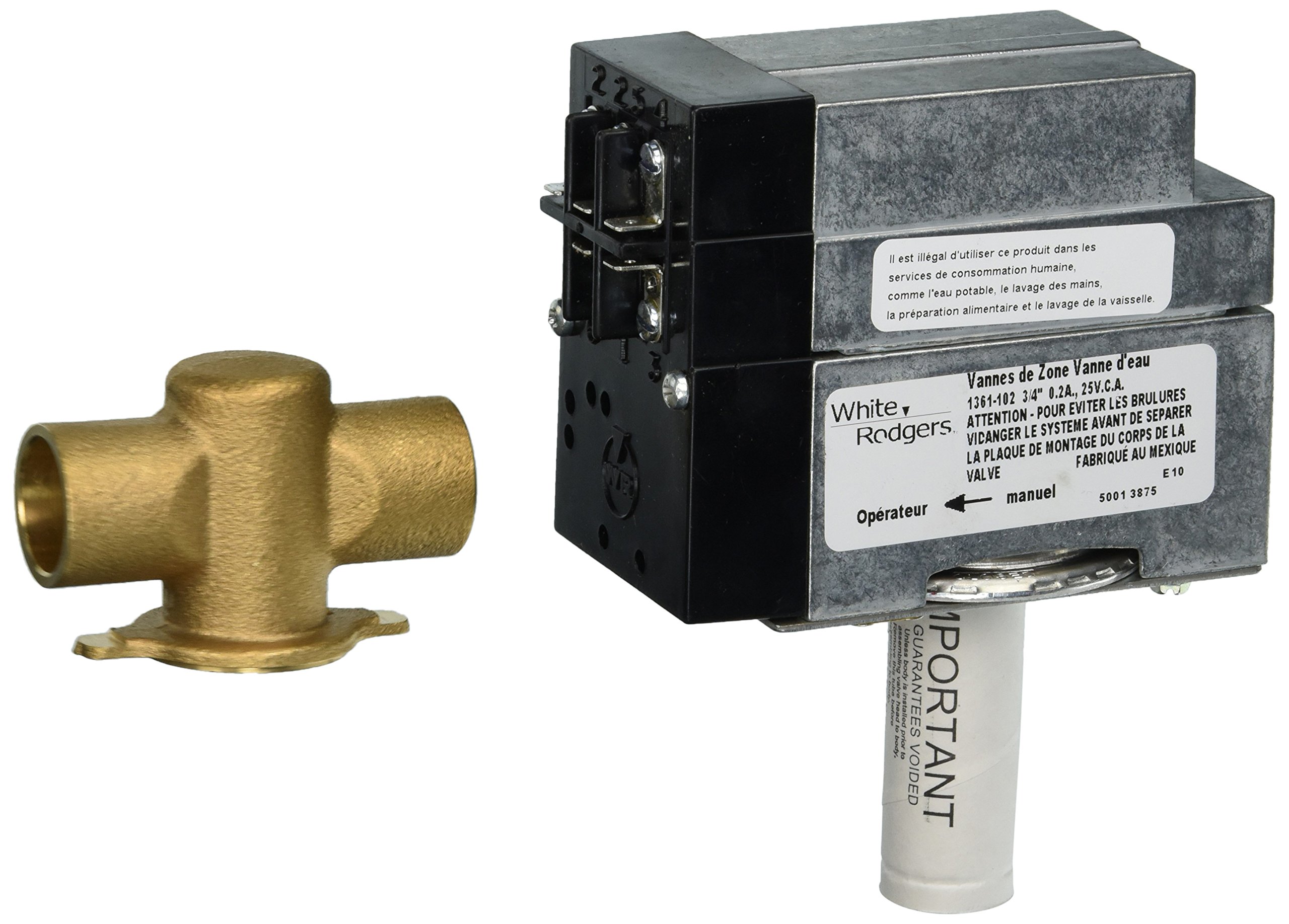 Emerson 1361-102 Hot Water Zone Control Valve - High Efficiency Thermostatic Radiator Valve for Hydronic Heating Systems - Perfect for Home, Office & Commercial Building Temperature Regulation