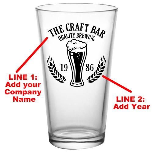 Customizable Pint Glass & Mixing Glass - High-Quality Barware for Cocktails, Beer, and Home Brewing - Perfect for Bartenders, Home Bars, and Entertaining Guests