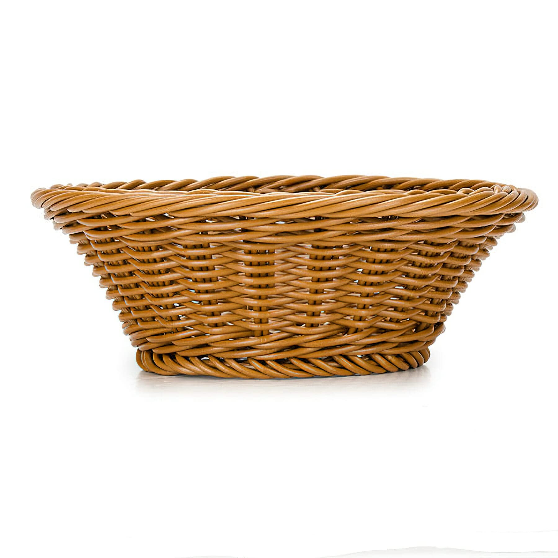 Round Polyweave Bread Roll Serving Basket - 9.5 Inch Honey Color | Perfect for Bakery, Restaurant, Brunch, and Home Kitchen Use