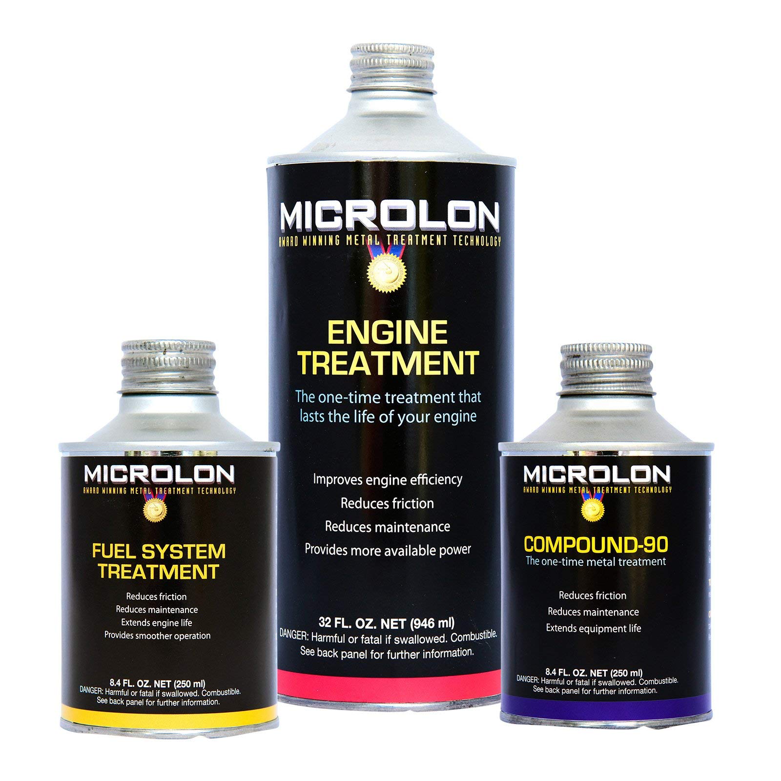 Microlon MIL Standard Engine Treatment Kit for 6-8 Cylinder Vehicles - Improve Performance & Reduce Friction - Perfect for Cars, Trucks & SUVs