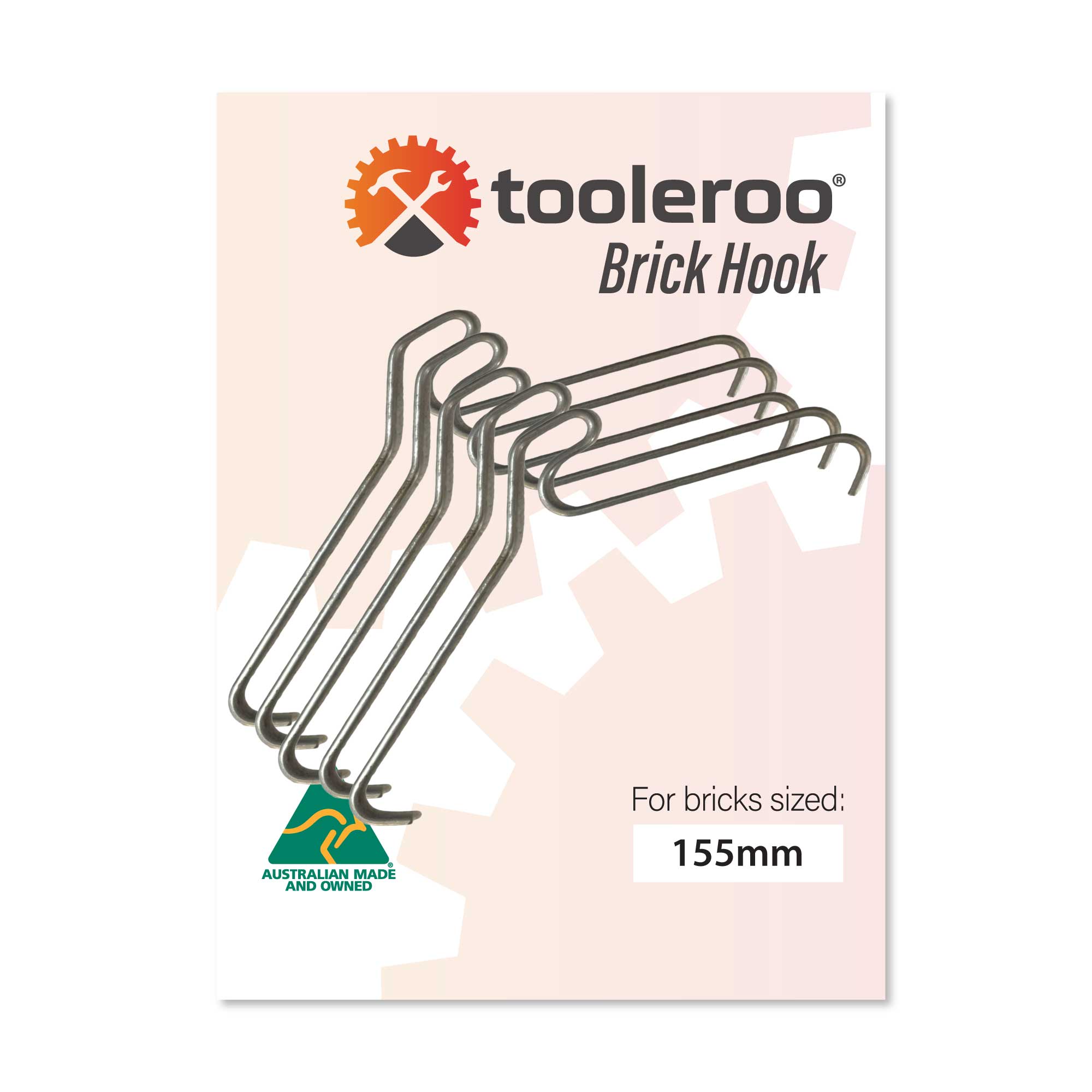 10 Pack 155-165mm (6-6.5 Inch) Heavy Duty Brick Hooks - Wall Mount Clips for Hanging Pictures, Plants, Mirrors & Decor - Perfect for Indoor & Outdoor Use