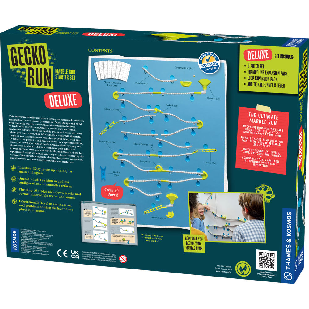 Gecko Run Deluxe Marble Run Starter Set - Fun Educational STEM Toy for Kids, Perfect for Indoor Play & Family Game Night