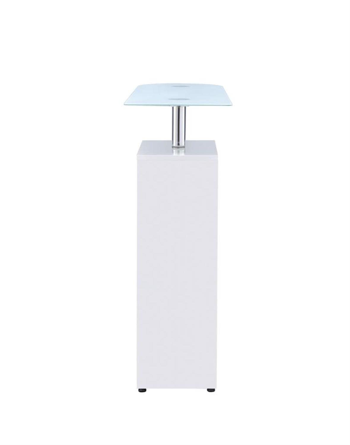 White Coaster Furniture Bar Table with Wine Storage - Perfect for Home Bars, Dining Rooms & Entertaining Spaces