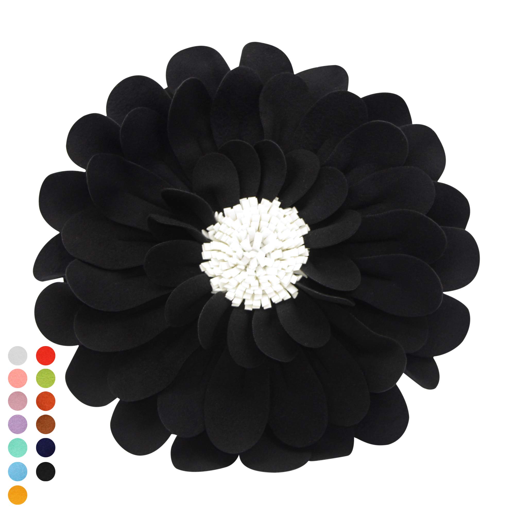 3D Happy Daisy Flower Throw Pillow - Soft & Cozy Round Decorative Pillow for Couch, Bed, Sofa - Unique Flower Shape Design for Home Décor - Perfect for Living Room, Bedroom & Nursery Decorations