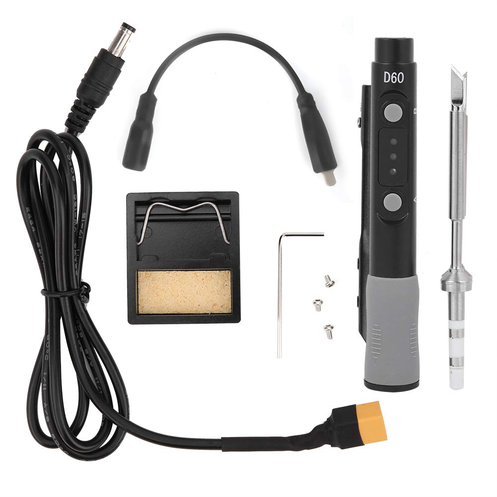 SQ-D60A Electric Soldering Iron Kit - 60W Adjustable Temperature Welding Tool for DIY Electronics, Circuit Board Repair & Hobby Projects