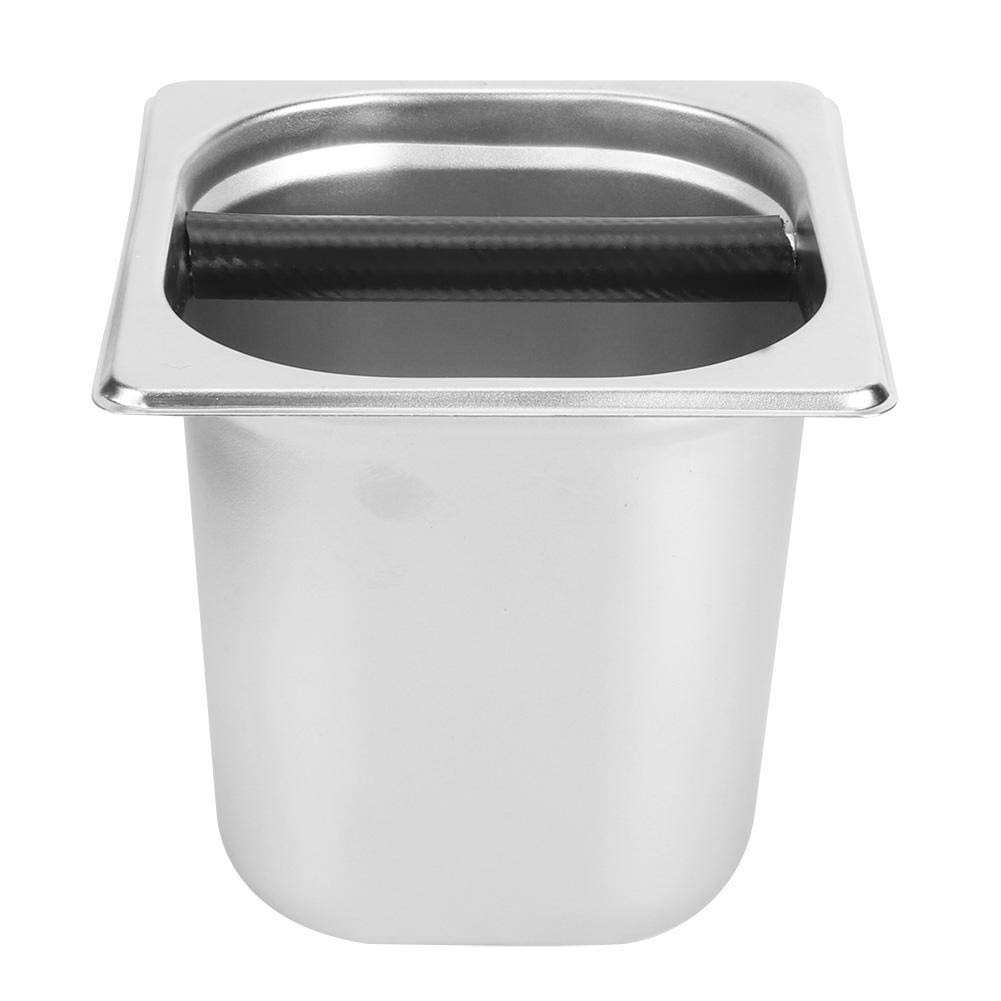 Stainless Steel Mini Knock Box for Espresso Machines - Large Capacity Coffee Grounds Bin for Bars, Cafes & Restaurants | Perfect Barista Accessory for Professional Coffee Shops & Home Brewing