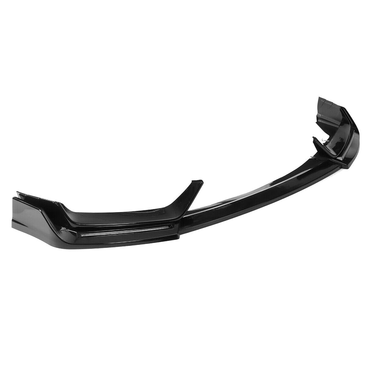 Glossy Black Front Bumper Lip with LED Daytime Running Lights - Compatible with 2016-2021 Honda Civic Hatchback & Si | Air Dam Spoiler Splitter for Enhanced Style & Visibility | Perfect for Street Racing & Car Customization