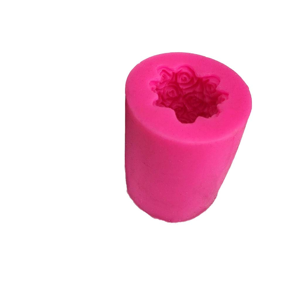 3D Rose Flower Silicone Candle Molds - DIY Cylinder Candle Making Kit for Resin Crafts, Soap Molds & Fondant Cake Decorating - Perfect for Home Decor, Wedding Centerpieces & DIY Gift Making