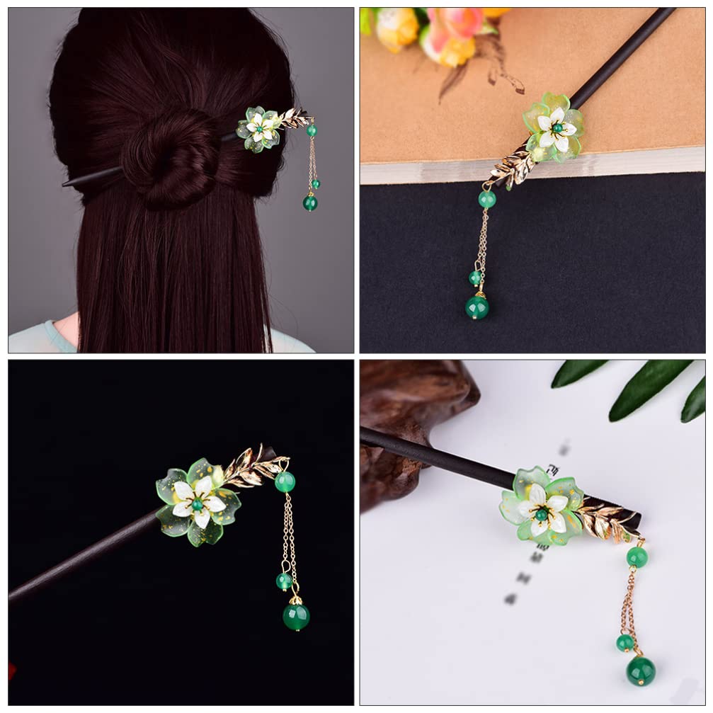 Elegant Agate Hair Stick - Chinese Hanfu Hairpin with Tassel for Bun & Updo Hairstyles | Perfect for Weddings, Cosplay & Traditional Chinese Fashion