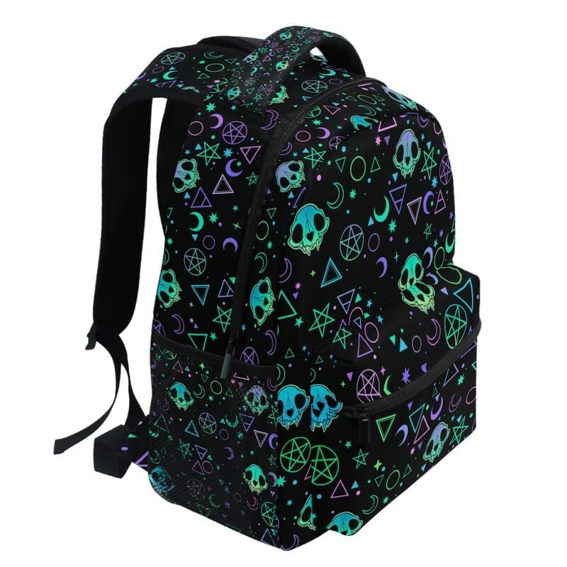 Magic Skulls College Backpack - Stylish Laptop Rucksack for Adults & Teens, Durable Business Travel & School Bookbag, Perfect for Work, Study, and Daily Commute