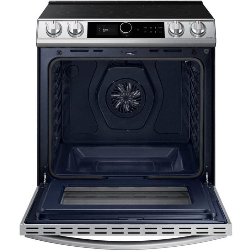 Open Box Samsung NE63T8711SS 30-Inch Wide 6.3 cu ft Slide-In Electric Range with Air Fry - Perfect for Modern Kitchens & Family Cooking