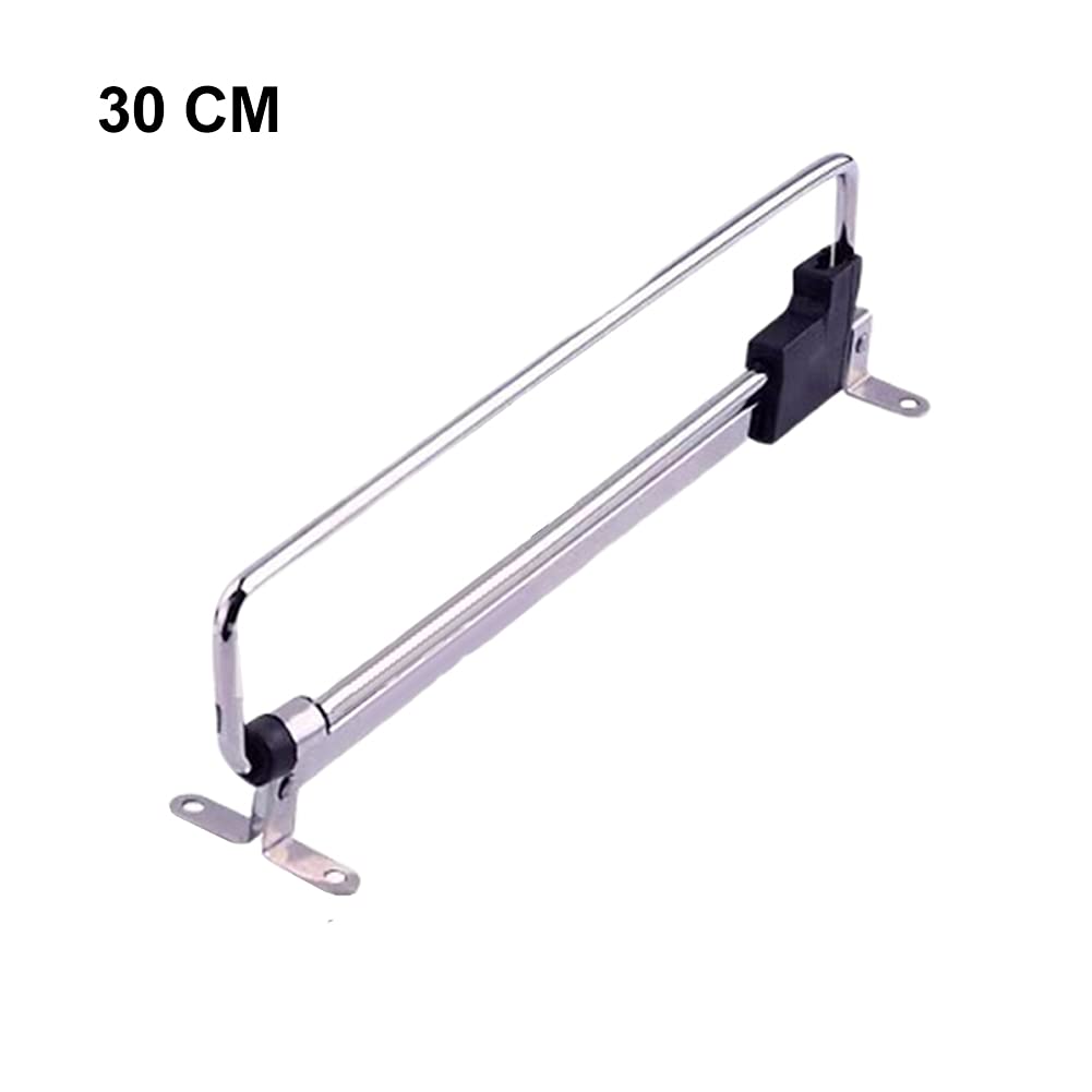 EMVANV Retractable Wardrobe Pull Out Rod - Telescopic Hanging Closet Valet Rod Extending Rail for Closet Organization, Bedroom Storage & Laundry Room (Black) | Space Saving Closet Solution for Small Spaces & Apartment Living