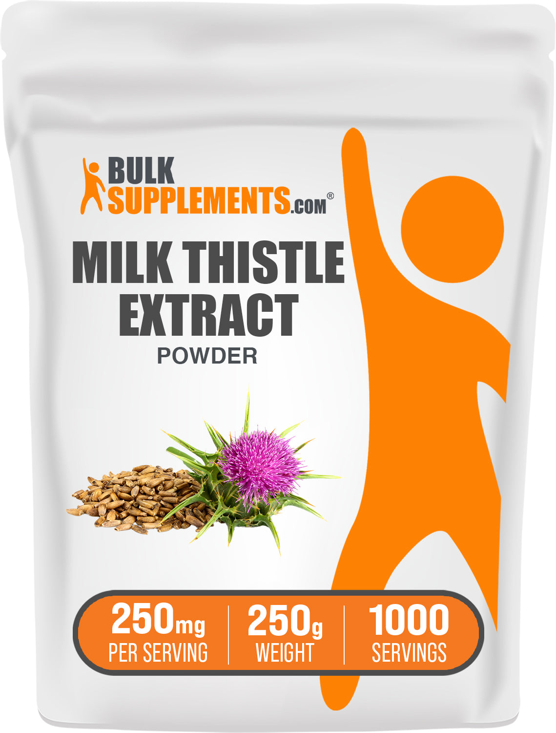 Organic Milk Thistle Extract Powder 80% Silymarin - Liver Detox & Support Supplement - Vegan, Non-GMO, Gluten-Free - for Liver Health, Digestion & Cleansing - Perfect for Daily Wellness Routine & Detox Programs