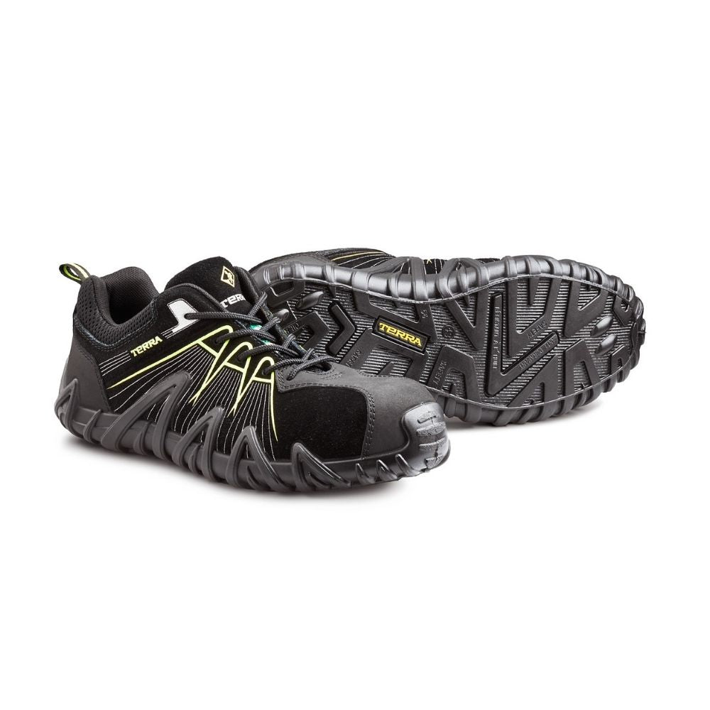 Terra Spider X Unisex Lightweight Composite Toe Work Shoes TR108008BLL - Yellow & Black Safety Boots for Construction, Warehouse & Outdoor Work