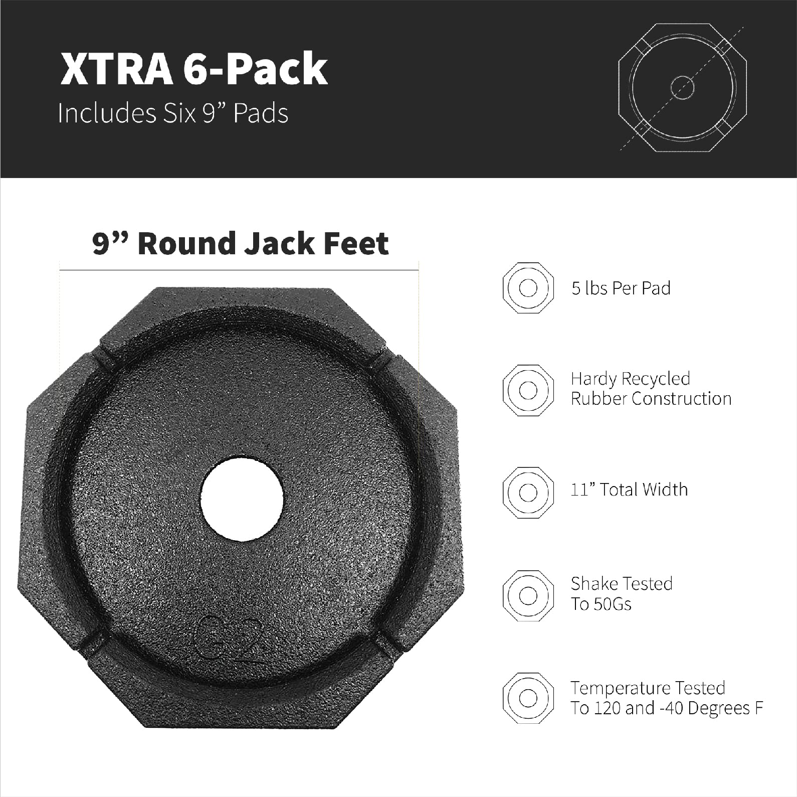 SnapPad Xtra RV Leveling Pads - 9