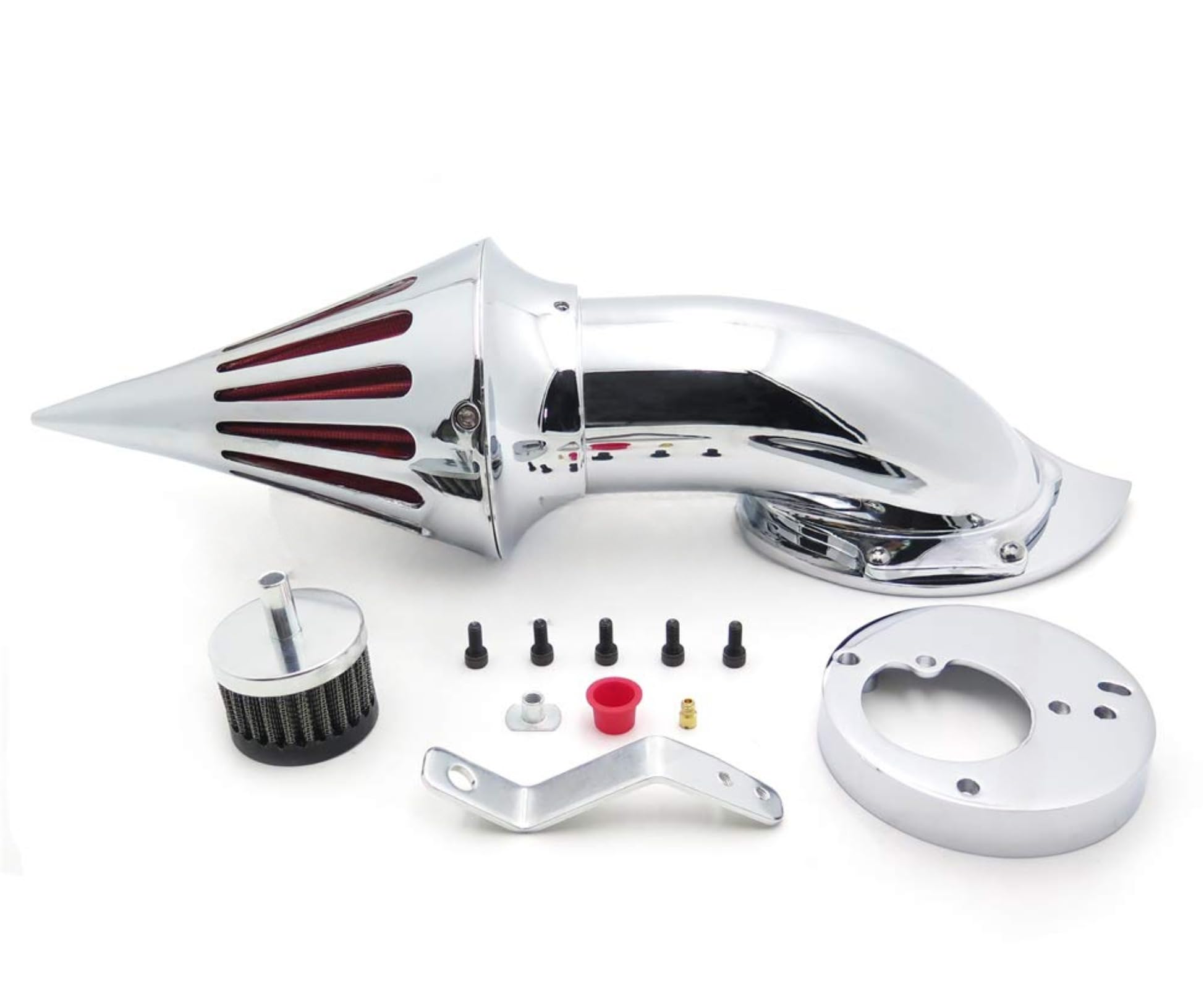 VTX1300 Air Cleaner Intake Filter Kit - Compatible with Honda VTX 1300 1986-2012 Models - Chrome Finish - Improved Airflow & Engine Performance - Perfect for Motorcycle Maintenance & Custom Upgrades