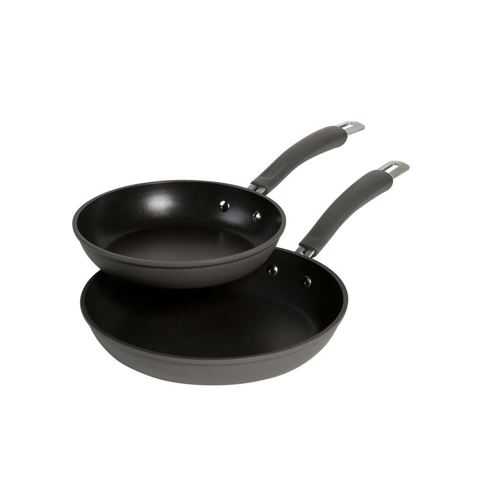Epicurious Hard Anodized Nonstick 2-Piece Fry Pan Set - Durable Cookware for Sauteing, Frying & Cooking - Perfect for Home Kitchen & Professional Chefs