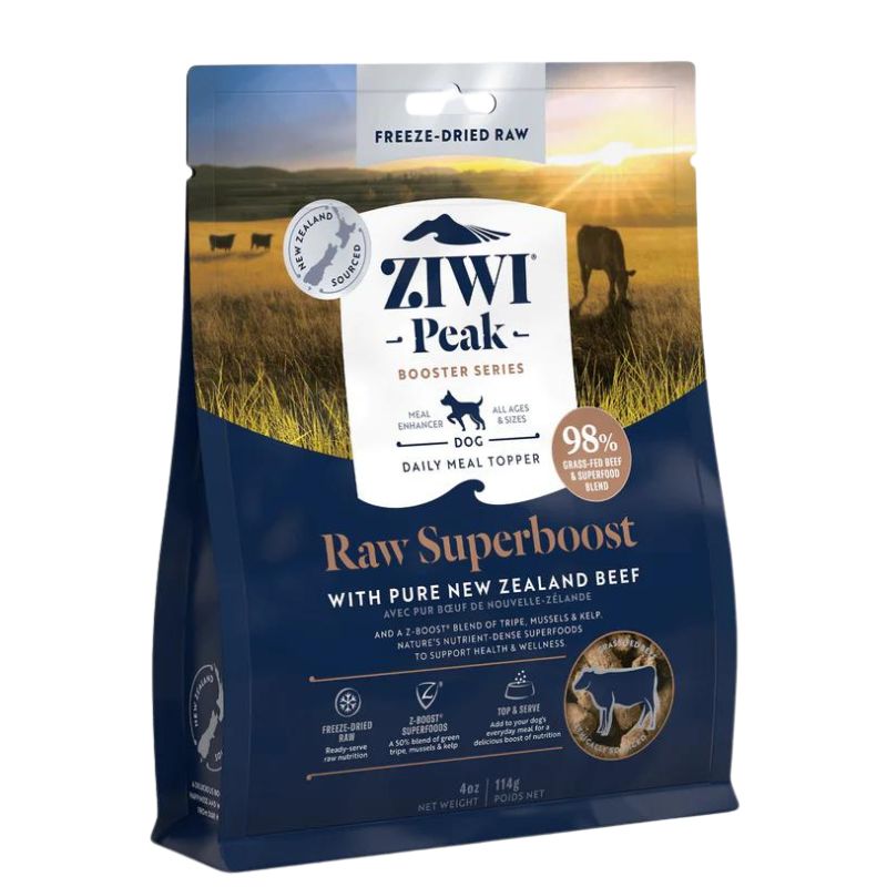 Ziwi Peak Freeze Dried Dog Food Booster - High Protein Grain-Free Superfood Topper for Dogs | Perfect for Kibble Mixing, Raw Diet Supplement & Picky Eaters