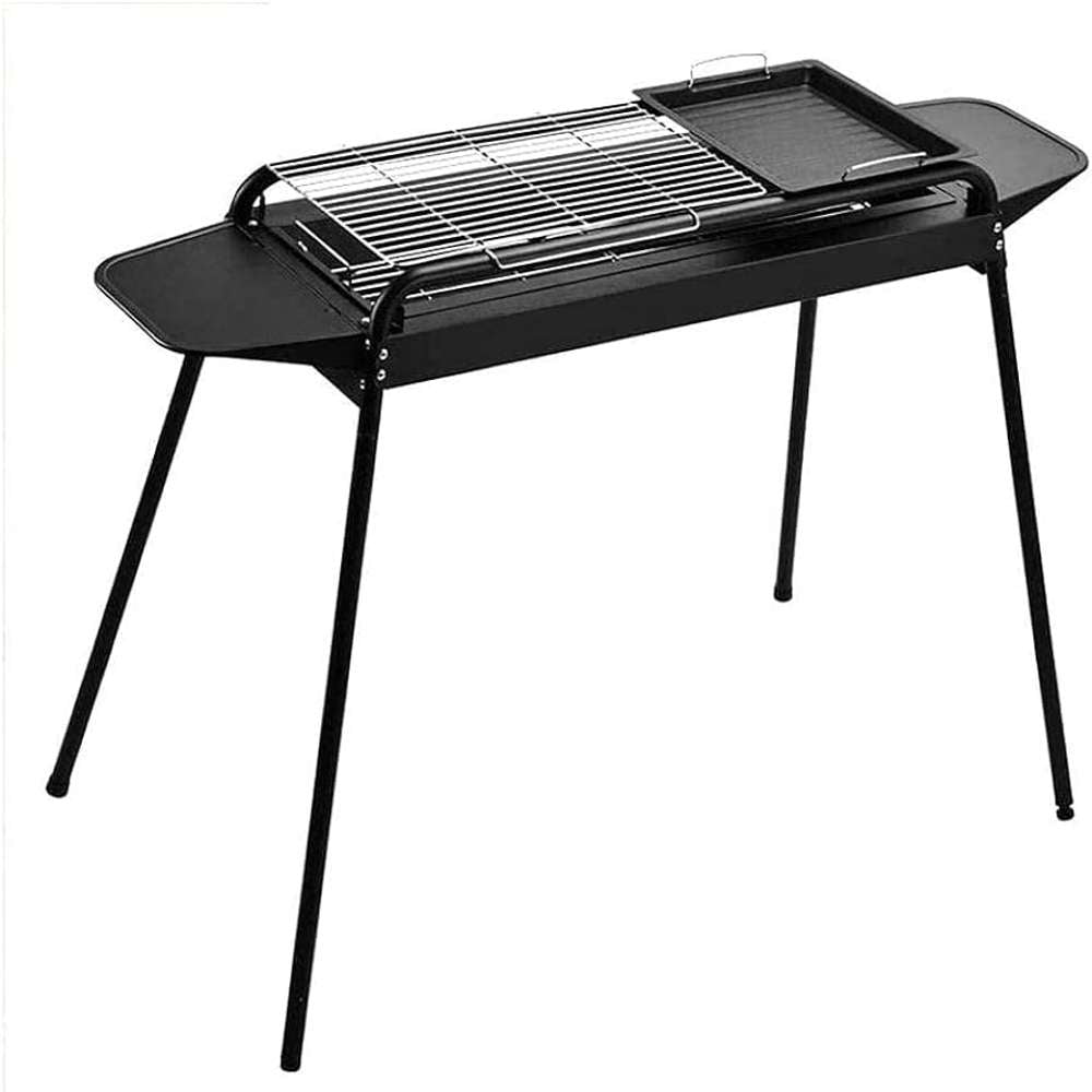 Portable BBQ Grill 45 x 22 x 23cm - Stainless Steel Outdoor Charcoal Grill for Backyard, Camping & Picnics - Perfect for Grilling Burgers, Steaks & Vegetables