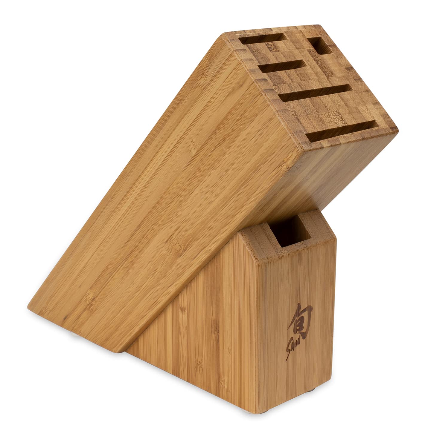 Shun Slimline Knife Block - 6 Slot Bamboo Knife Holder for Professional & Home Chefs | Premium Kitchen Storage for Knives | Perfect for Countertop Organization in Modern Kitchens