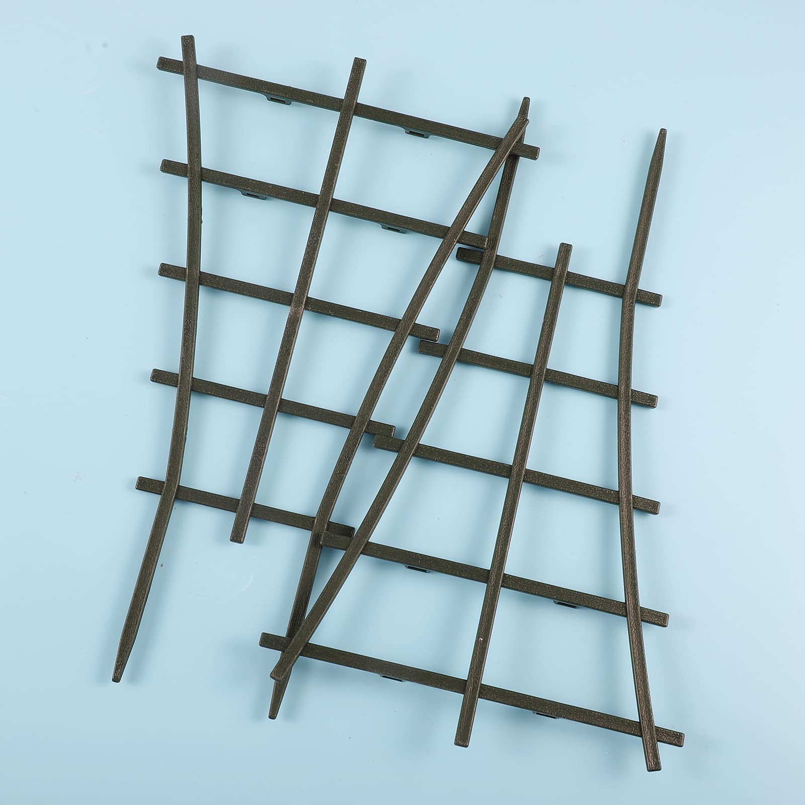 12 Pcs DIY Garden Plant Climbing Trellis - Plastic Superimposed Potted Plant Support for Indoor/Outdoor Vines, Flowers & Vegetables | Perfect for Balcony Gardens, Vertical Gardening & Container Plants