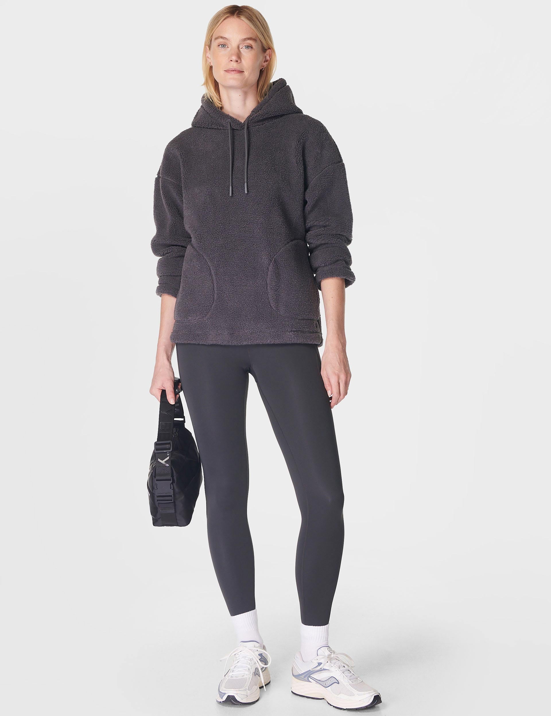 Soft Plush Textured Hoodie for Women & Men - Cozy Urban Grey Pullover Sweatshirt | Perfect for Casual Wear, Lounge & Outdoor Activities